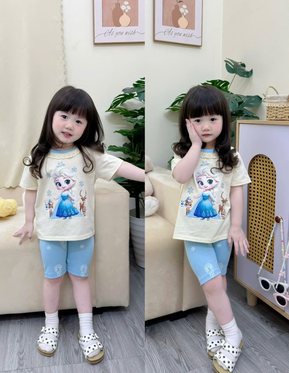 XẢ B373 - SET 3 BỘ ELSA XANH BE