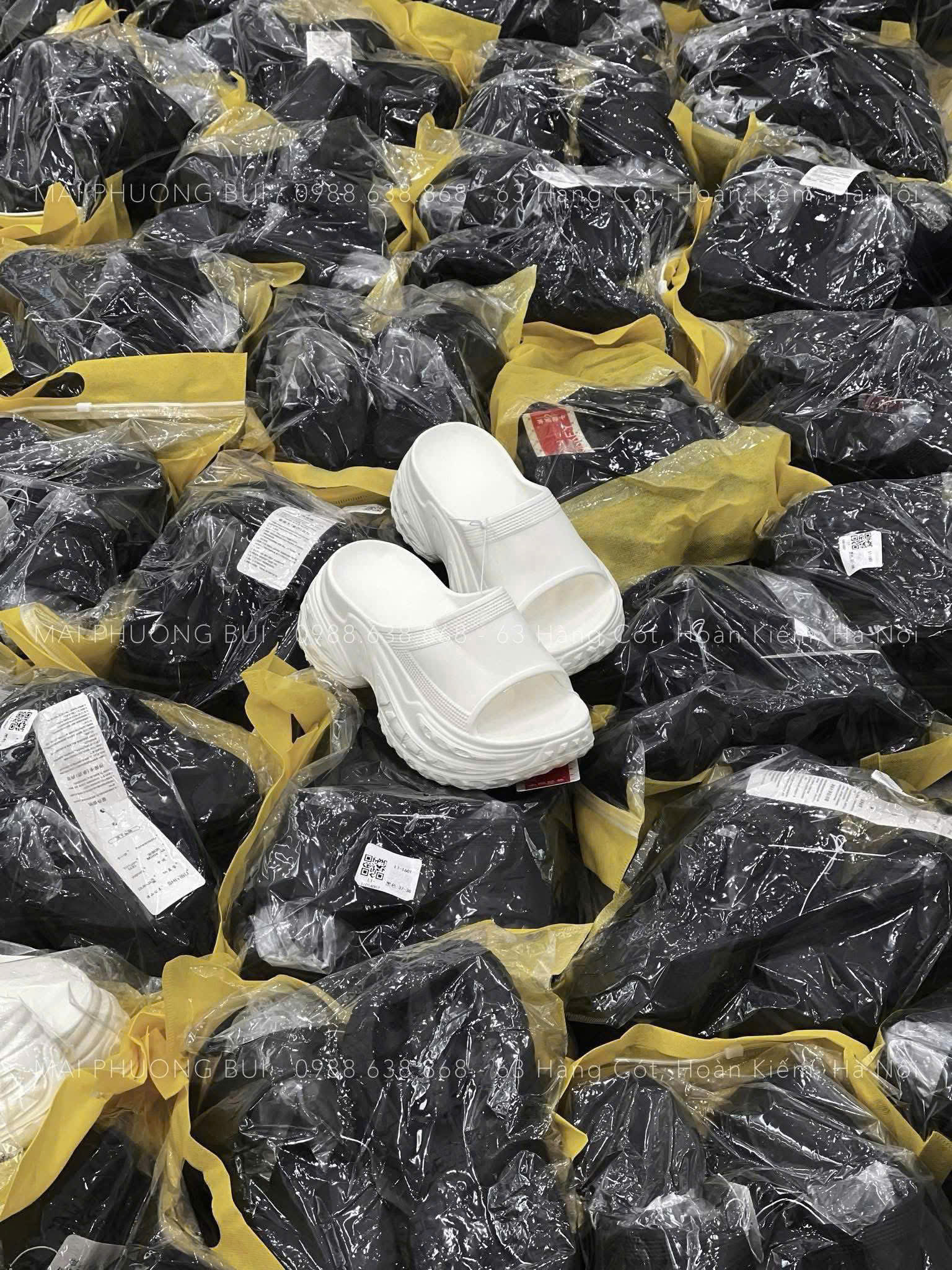B384 - DÉP XỐP 2 MÀU ĐEN TRẮNG 5CM