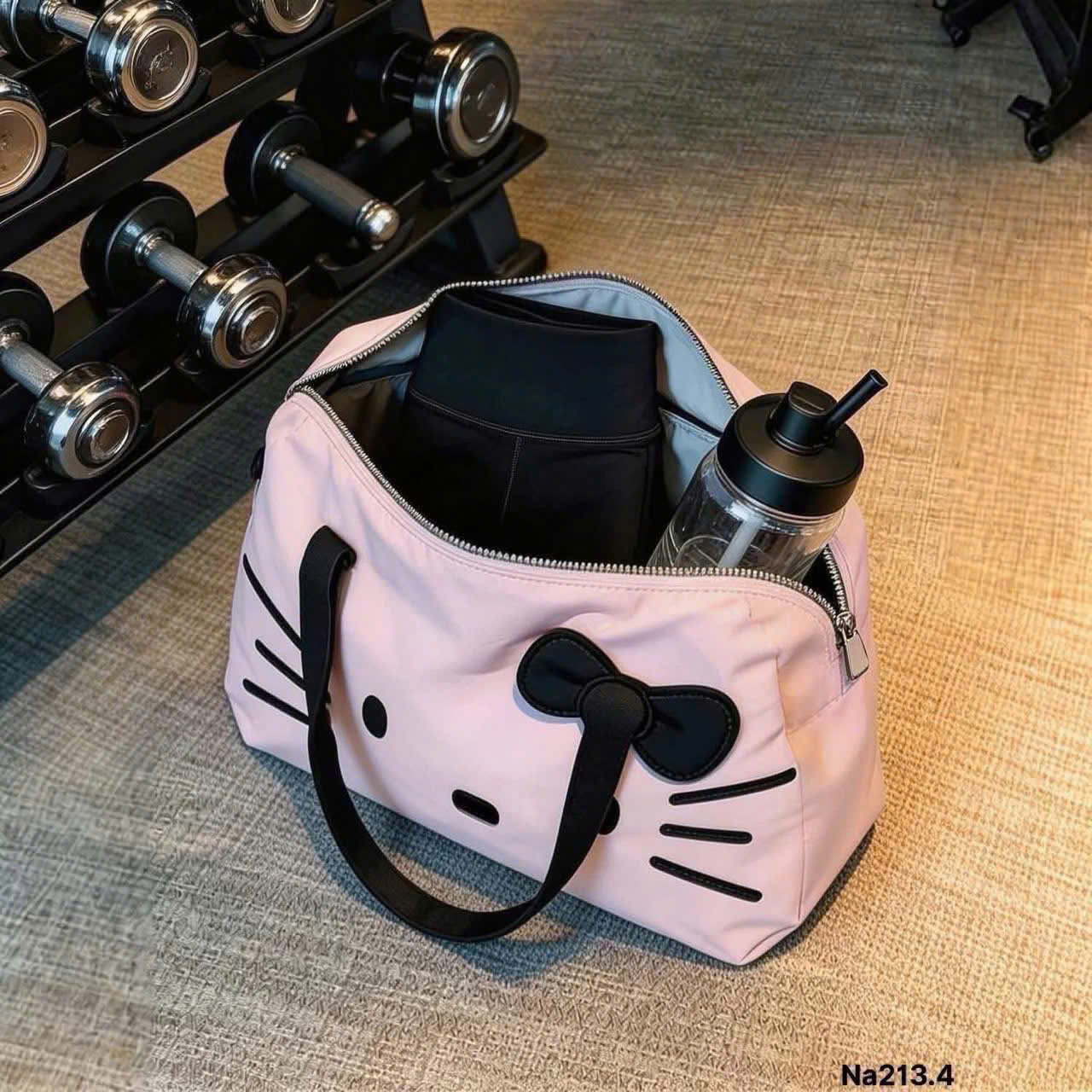 B409 - TÚI DU LỊCH KITTY HỒNG