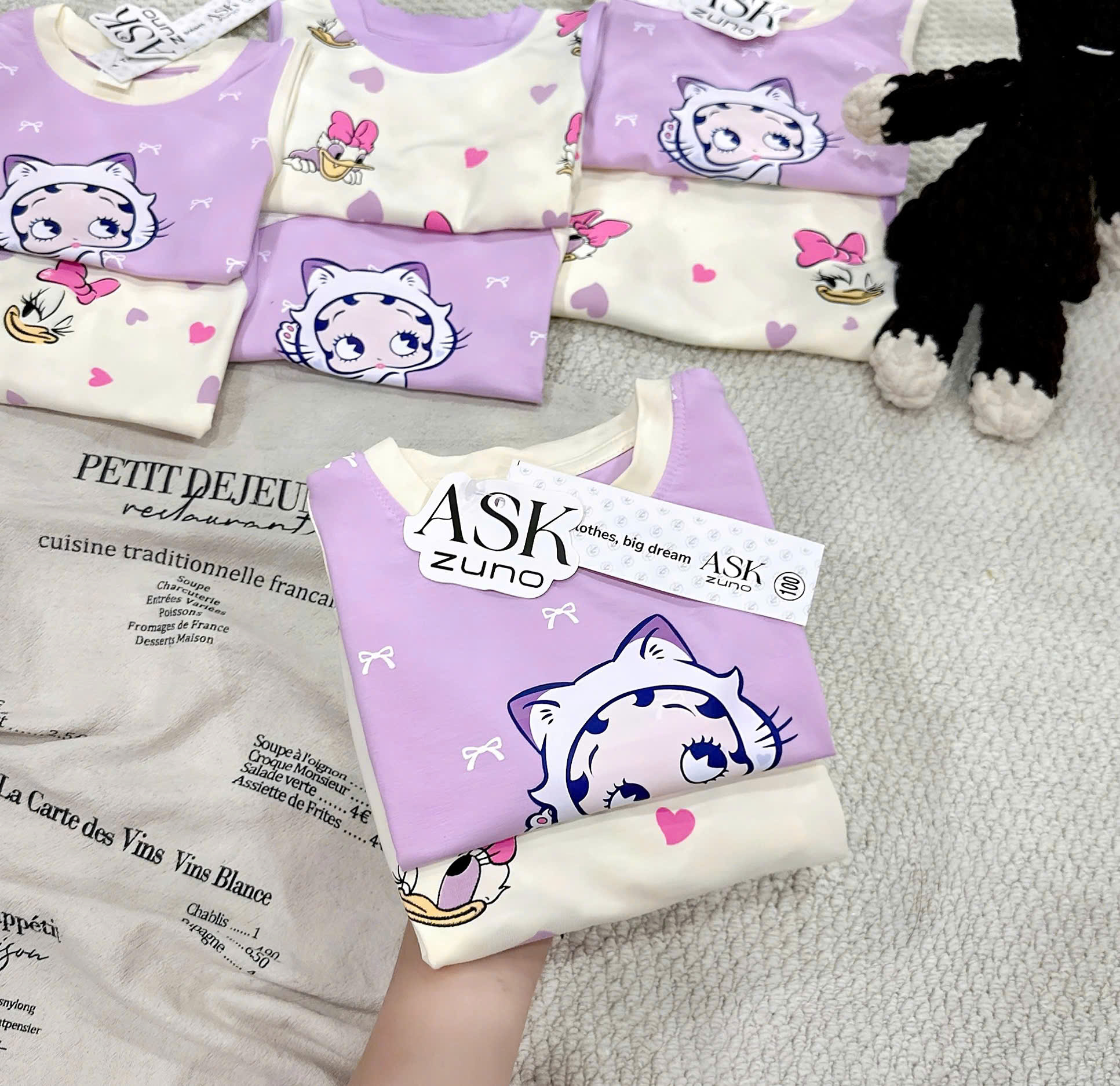 XẢ B419 - SET 2 VÁY DUCK DAISY KEM TÍM
