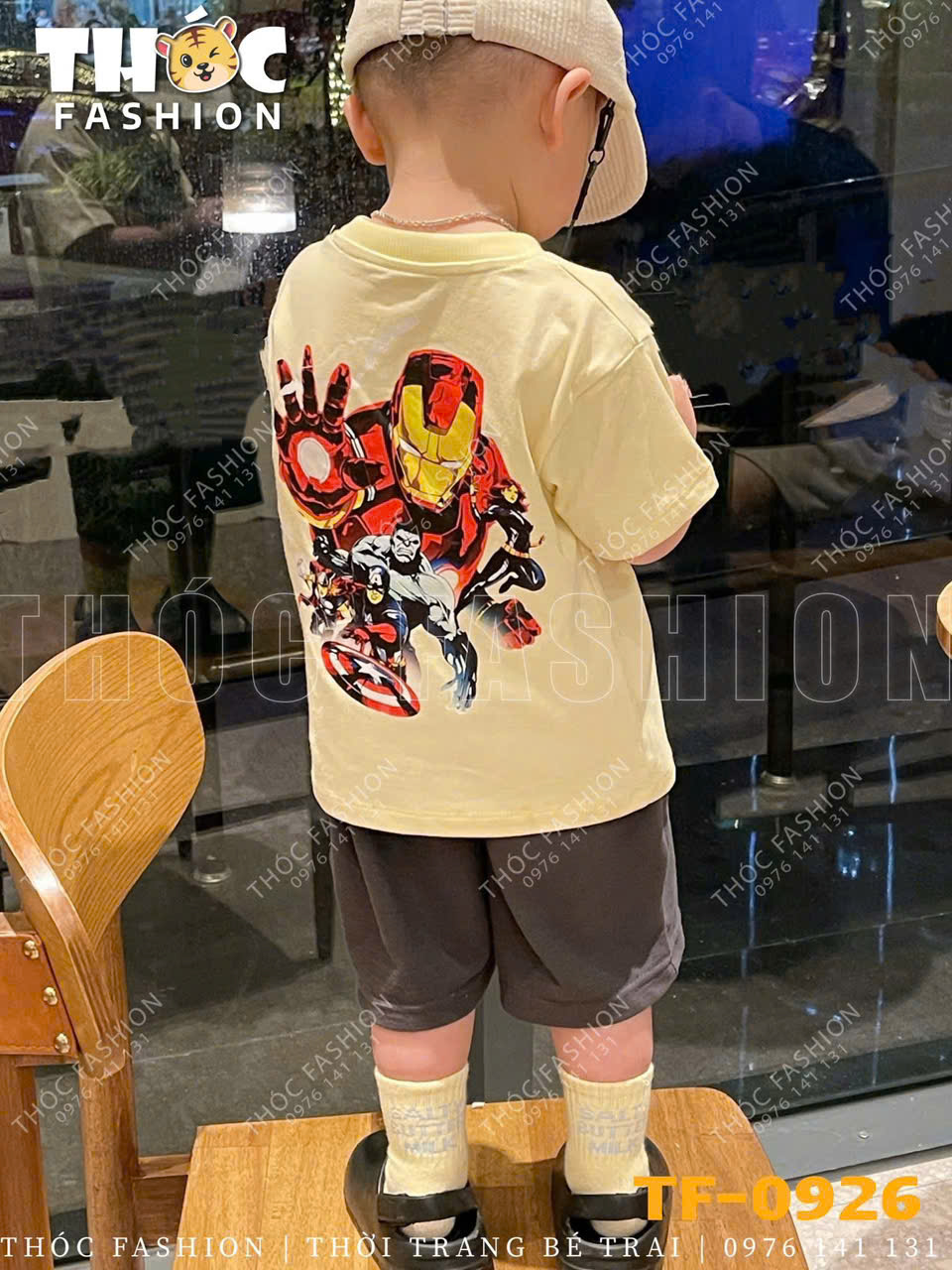 XẢ B427 - SET BỘ IRON MEN ÁO VÀNG QUẦN XÁM