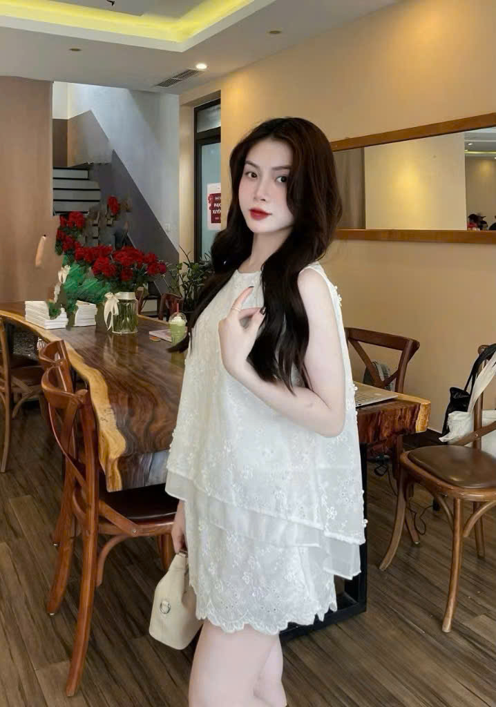 XẢ B439 - SET BỘ NỮ REN 2 LỚP THÔ BOI