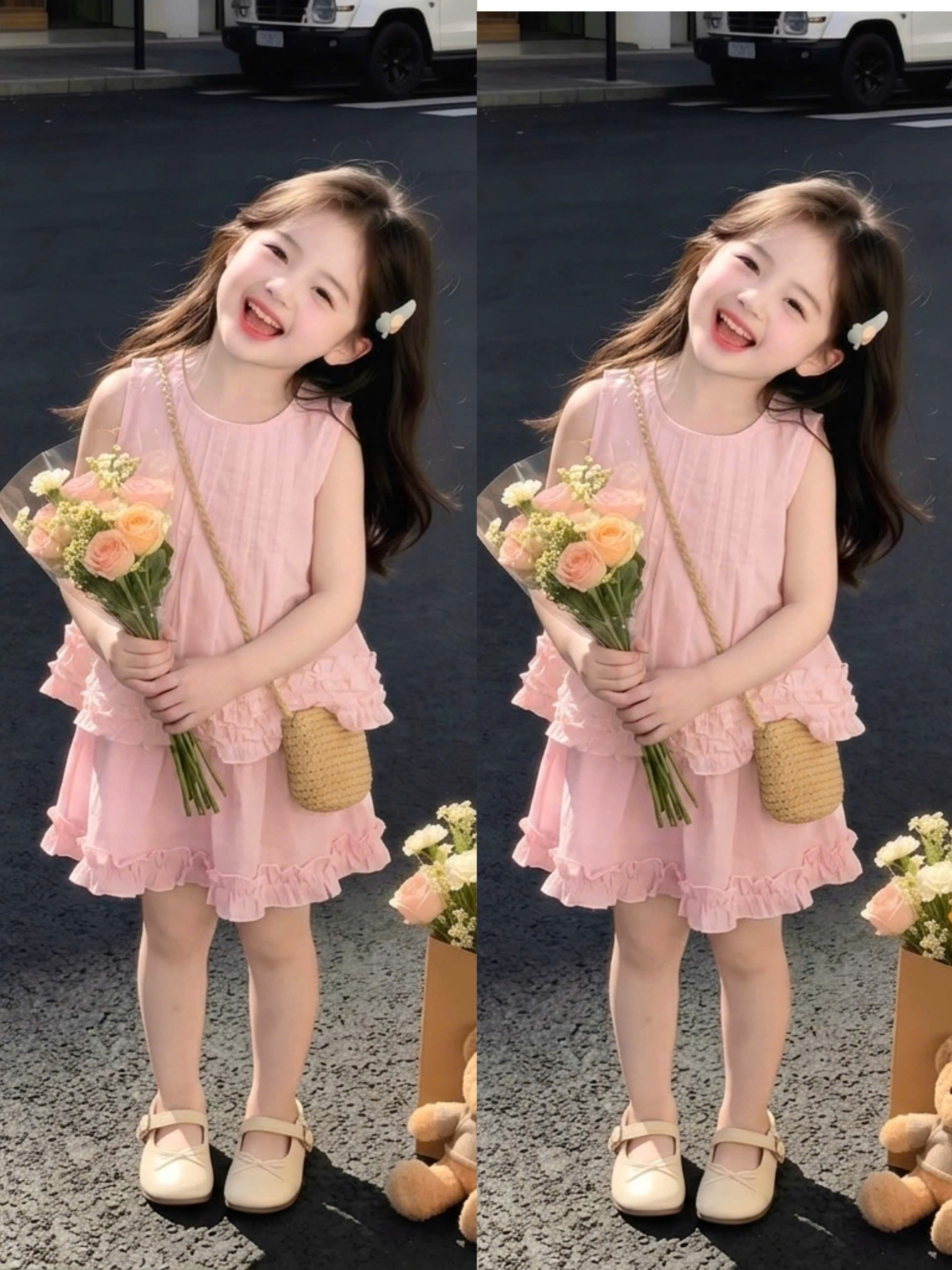 XẢ B466 - SET BỘ THÔ XẾP LY NGỰC PHỐI BÈO GẤU