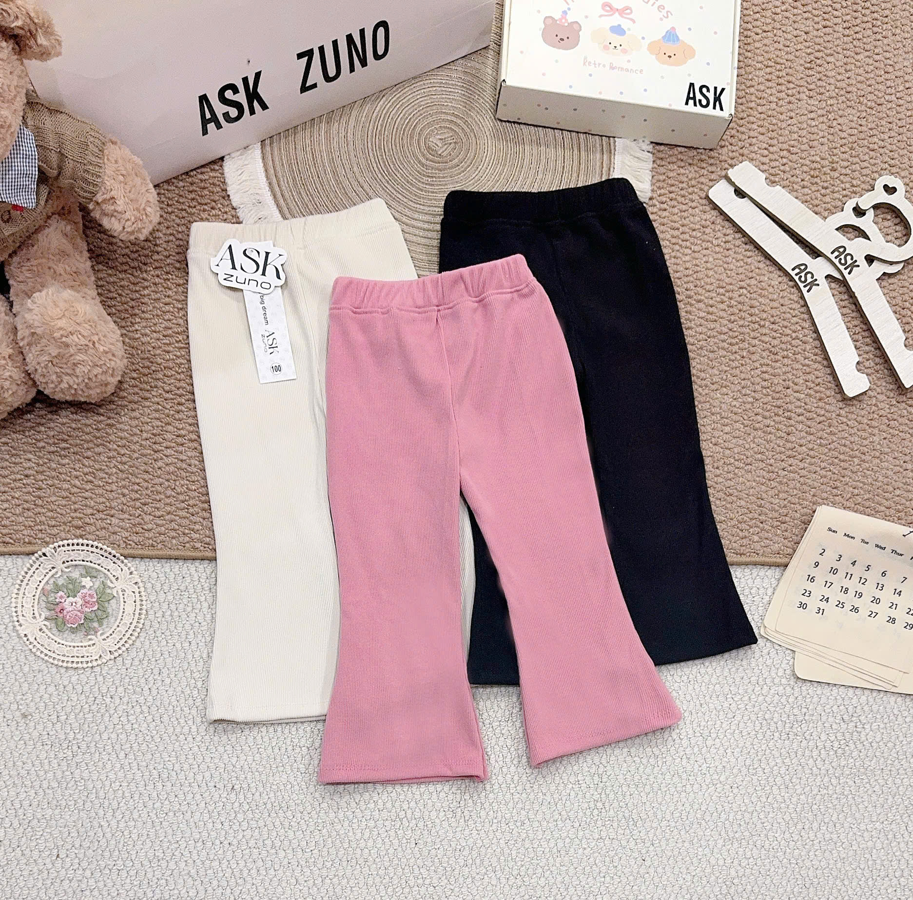 B475 - SET 3 QUẦN LOE TĂM NHUNG