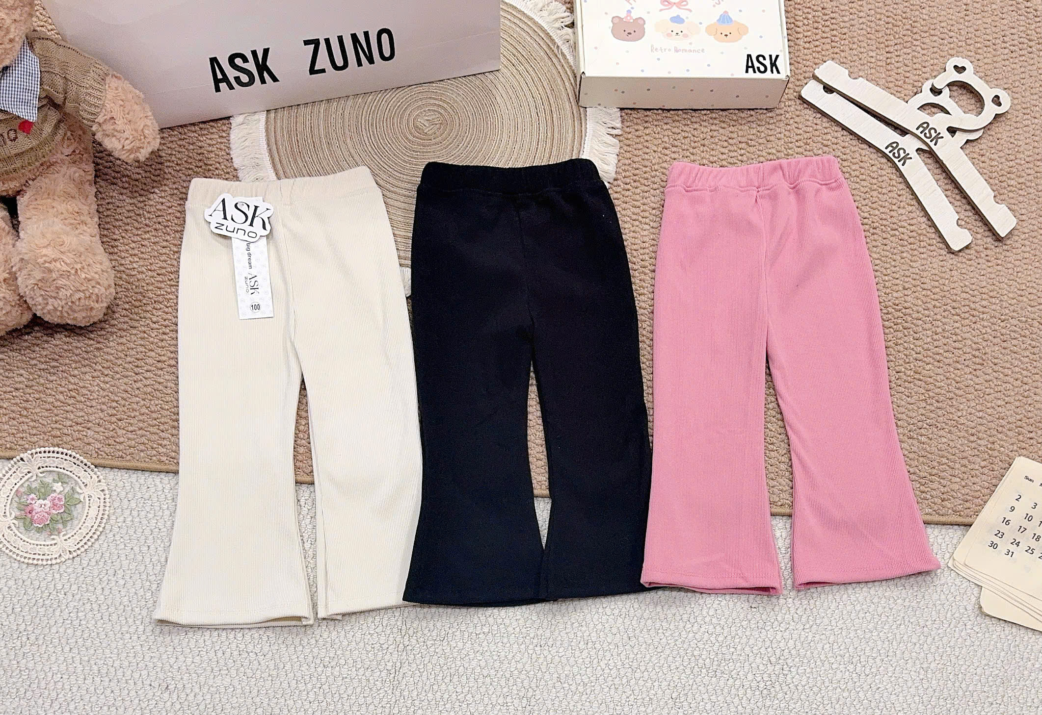 B475 - SET 3 QUẦN LOE TĂM NHUNG
