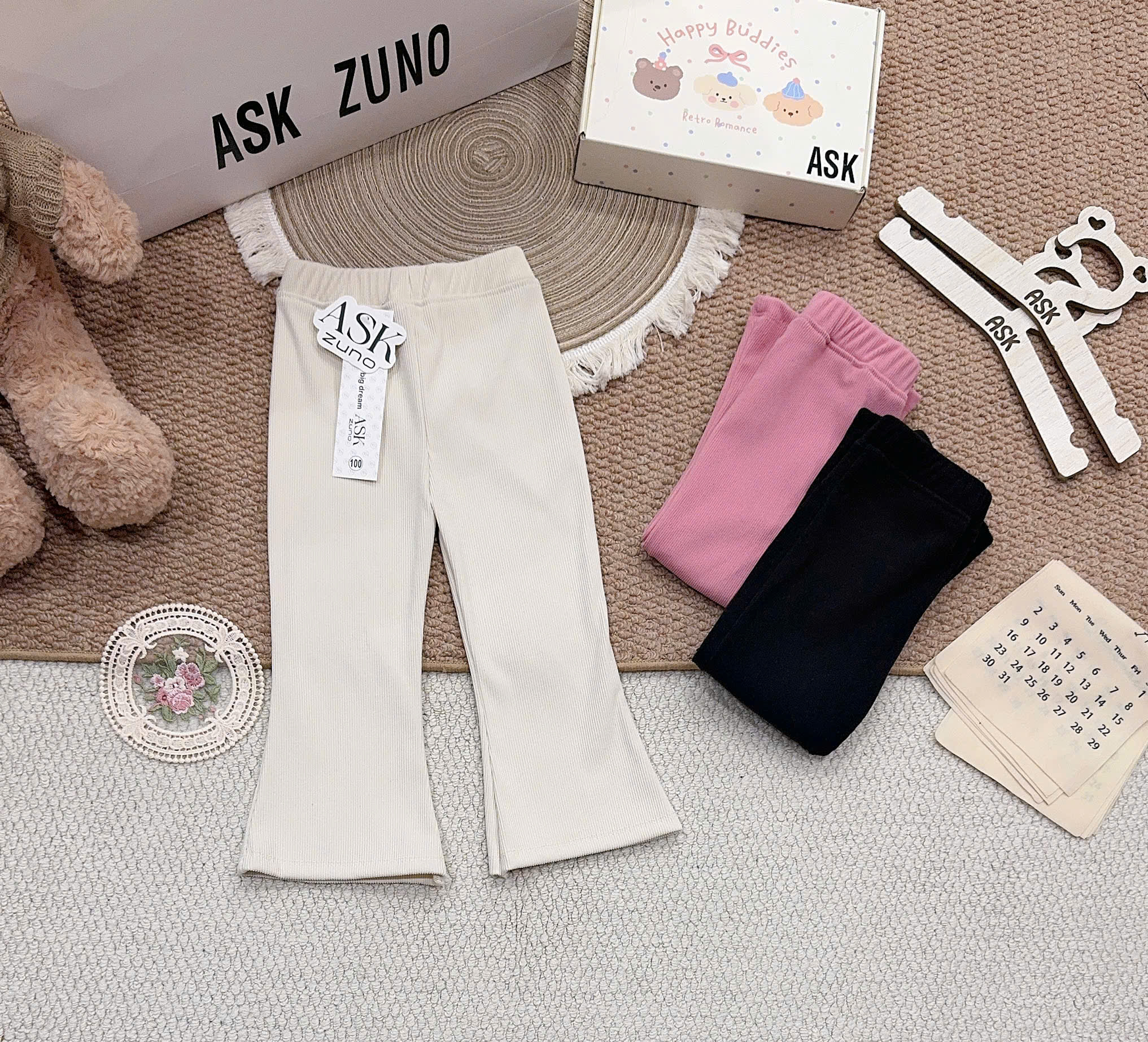 B475 - SET 3 QUẦN LOE TĂM NHUNG