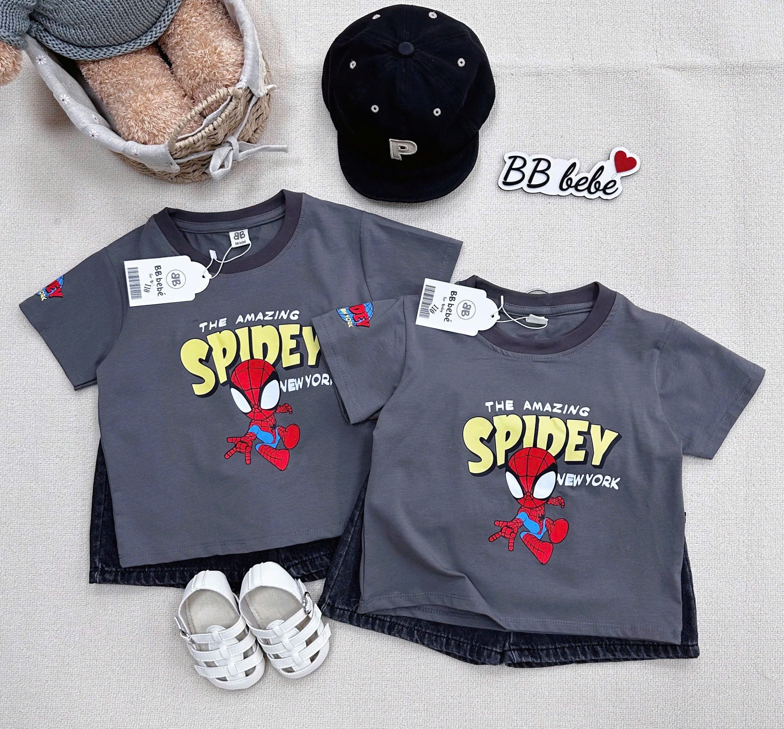 XẢ B486 - BỘ SPIDEY MIX QUẦN JEAN
