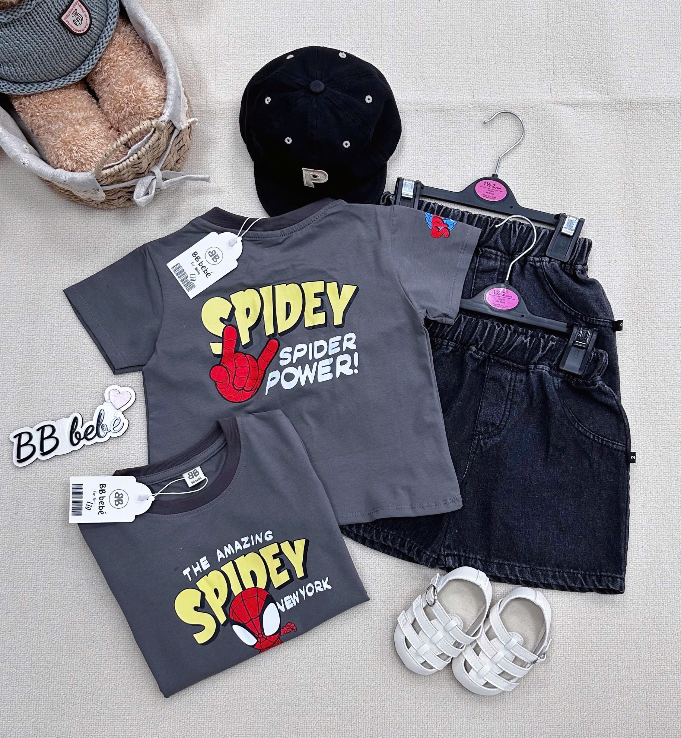 XẢ B486 - BỘ SPIDEY MIX QUẦN JEAN