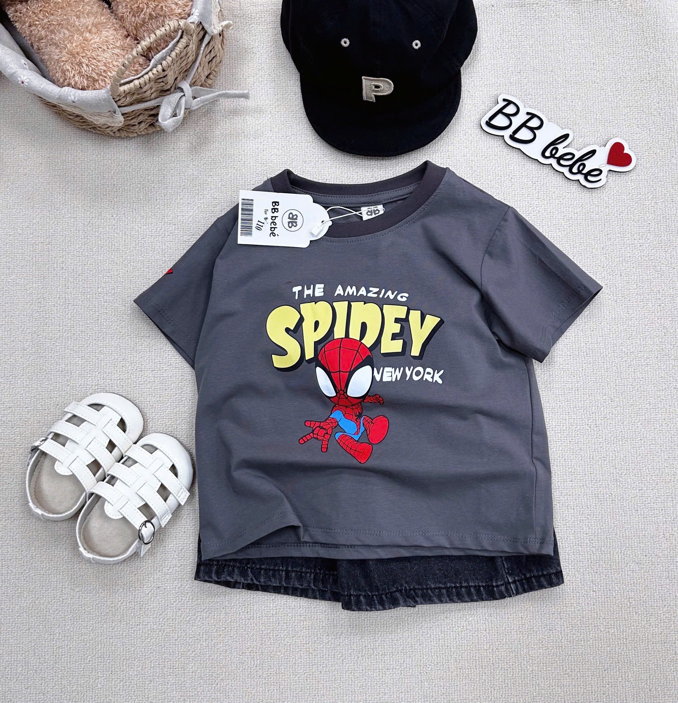 XẢ B486 - BỘ SPIDEY MIX QUẦN JEAN