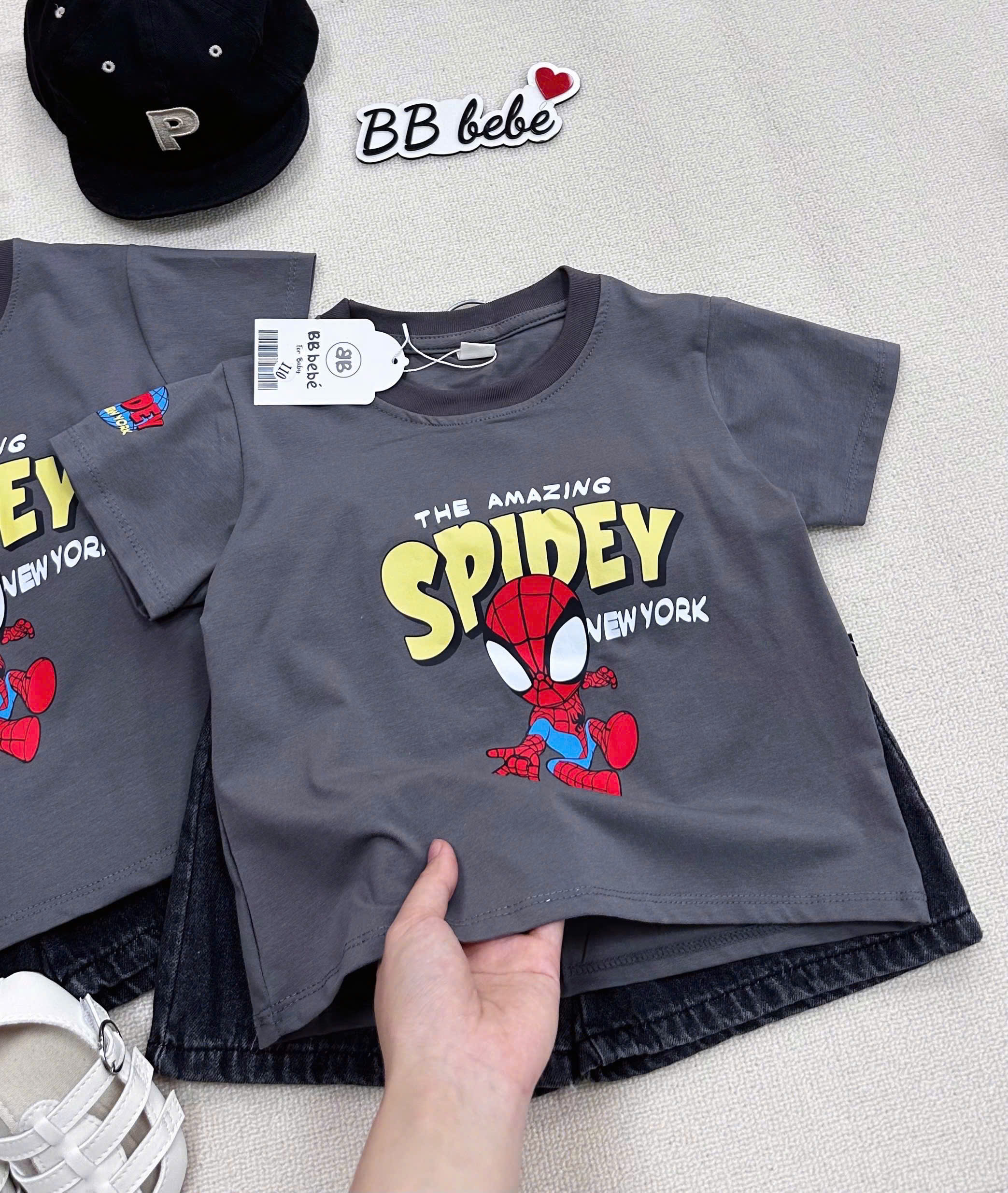 XẢ B486 - BỘ SPIDEY MIX QUẦN JEAN