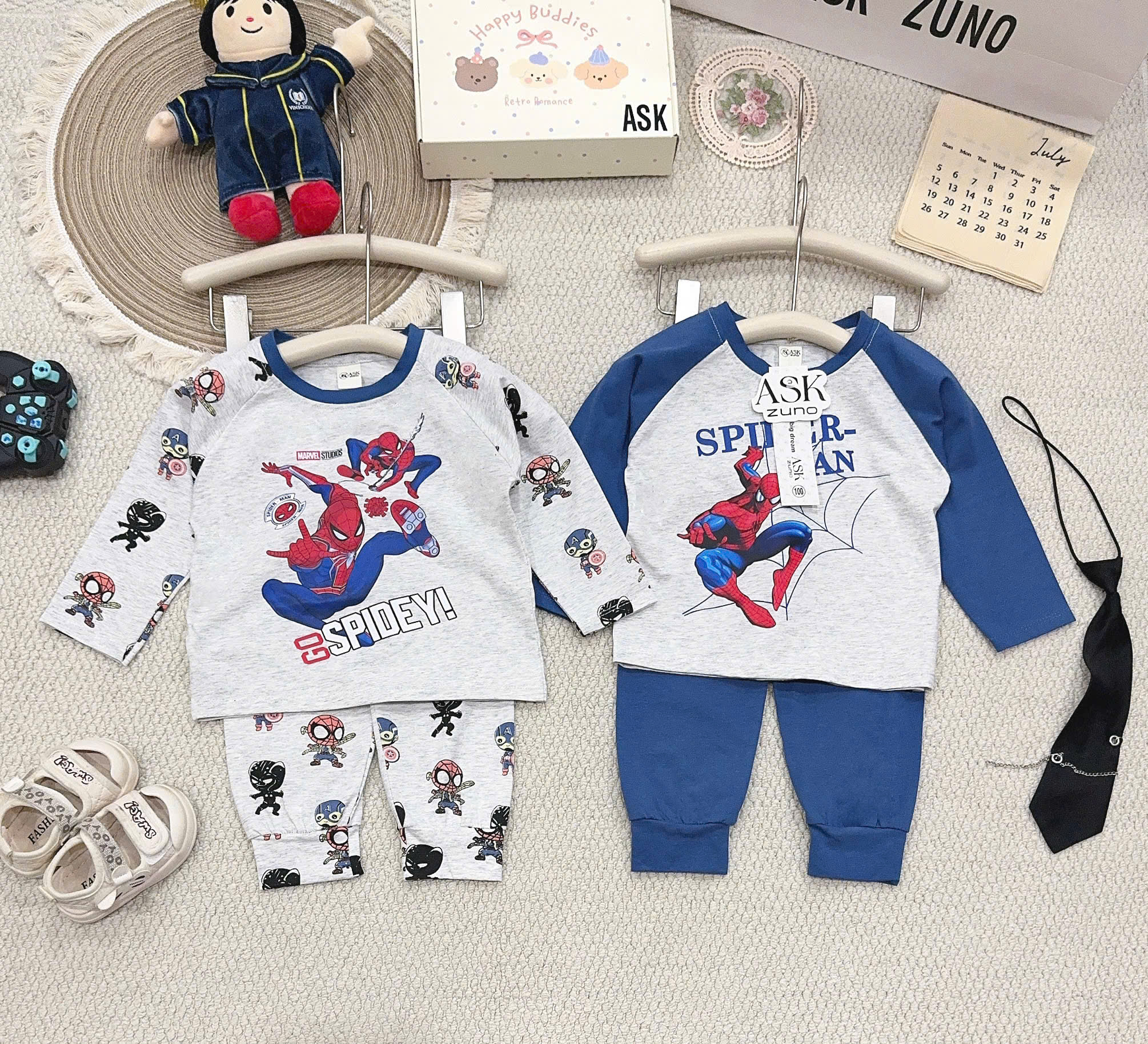 B519 - SET 2 BỘ NGƯỜI NHỆN XANH TIÊU