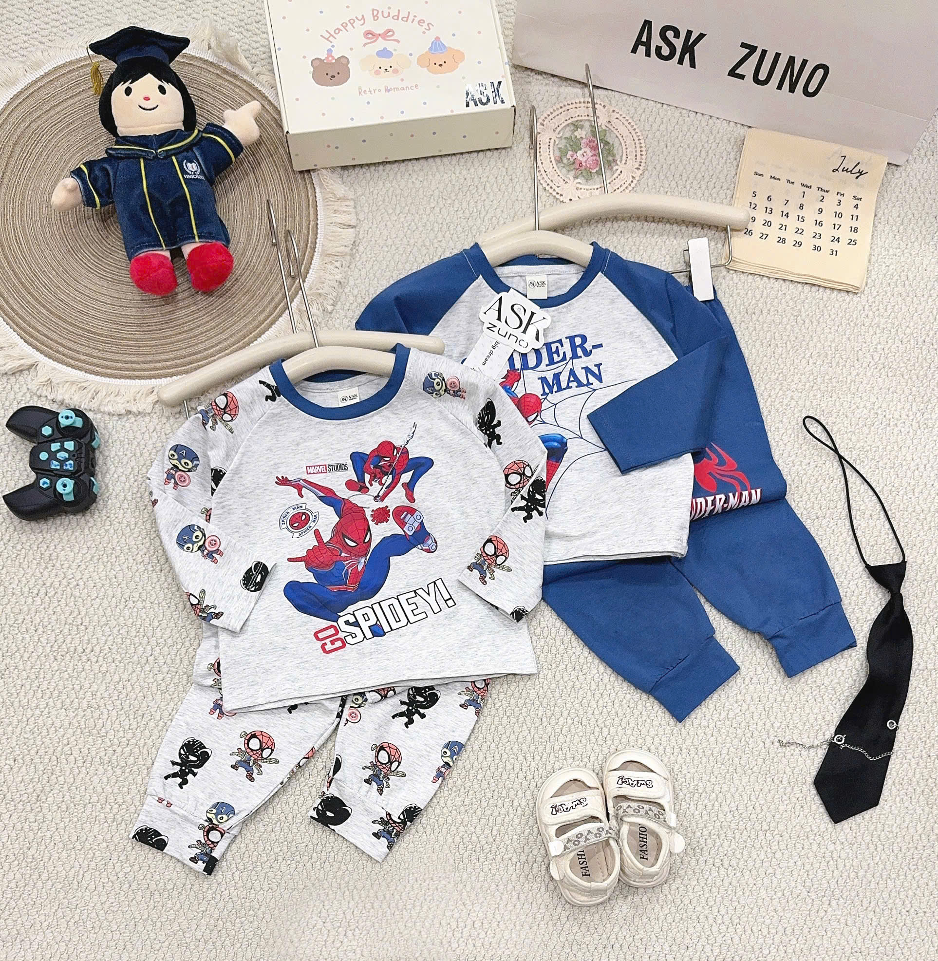 B519 - SET 2 BỘ NGƯỜI NHỆN XANH TIÊU