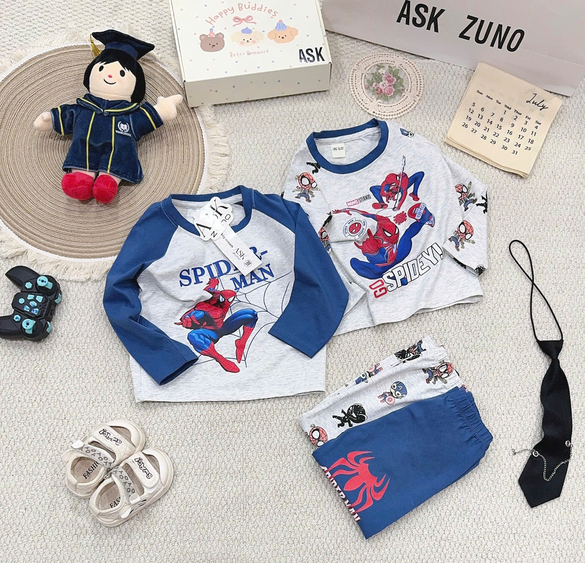 B519 - SET 2 BỘ NGƯỜI NHỆN XANH TIÊU