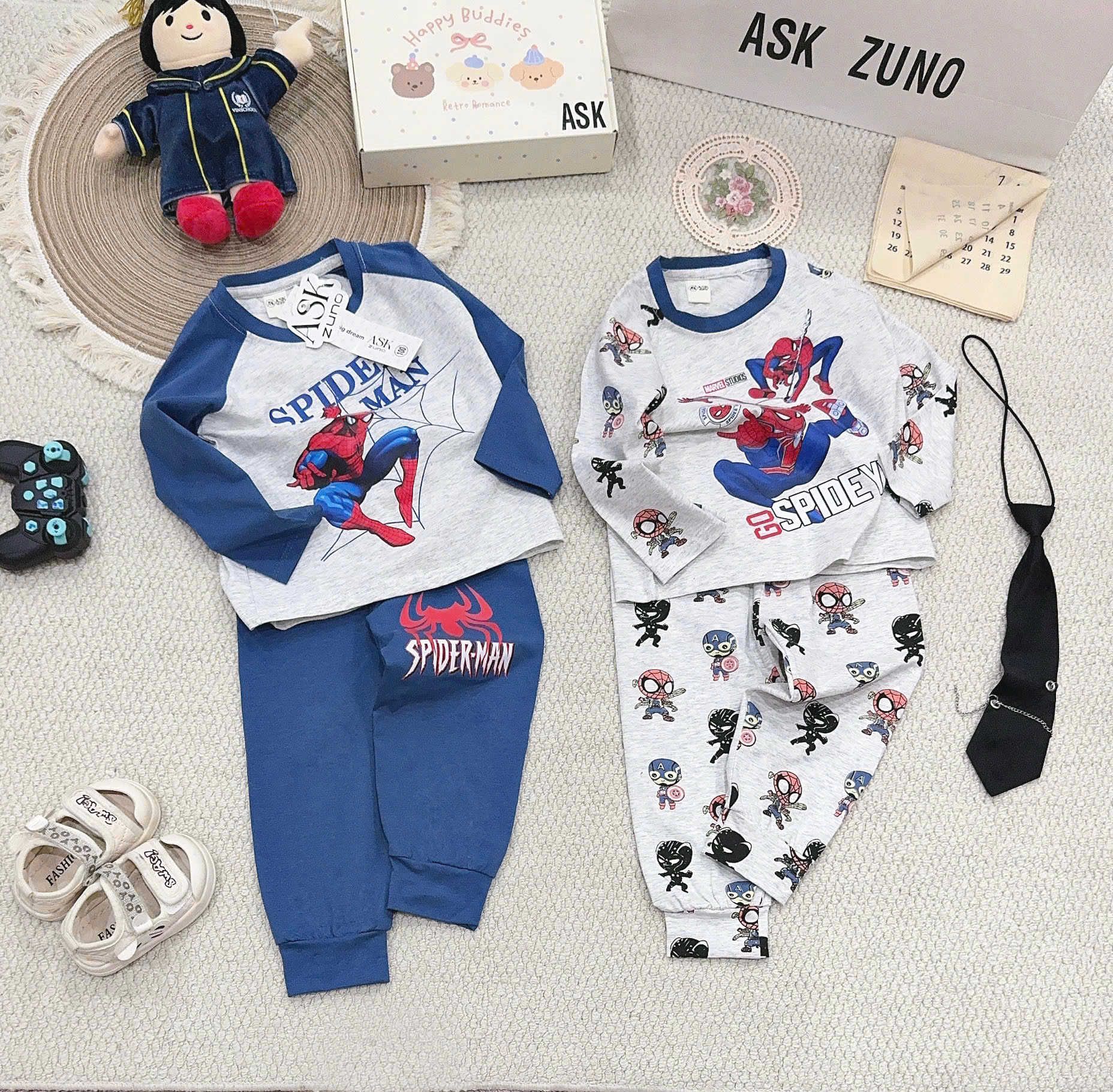 B519 - SET 2 BỘ NGƯỜI NHỆN XANH TIÊU