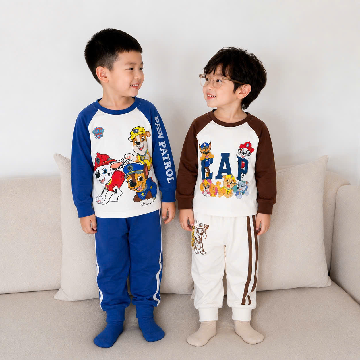 B524 - SET 2 BỘ DÀI TAY PAW PATROL BÉ TRAI