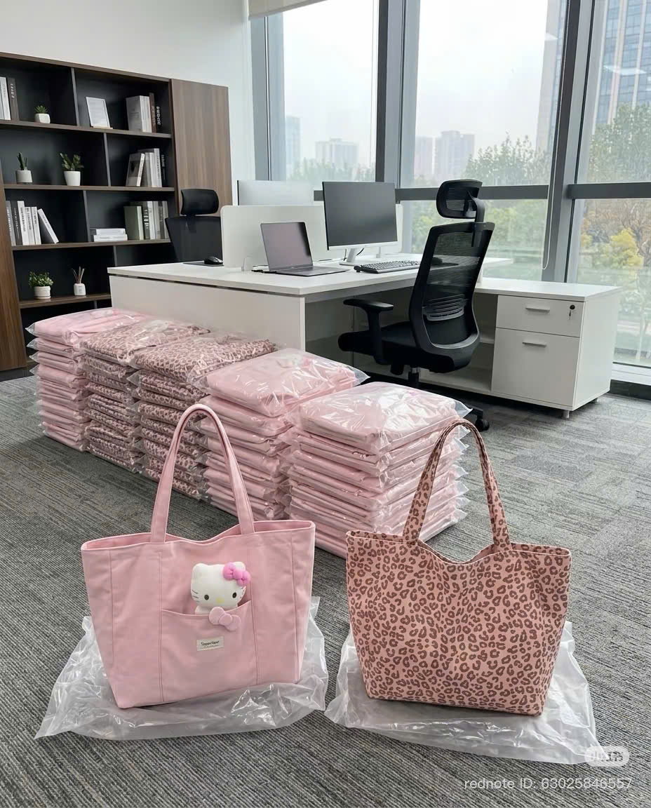 B543 - TÚI XÁCH TOTE 2 MÀU TONE HỒNG