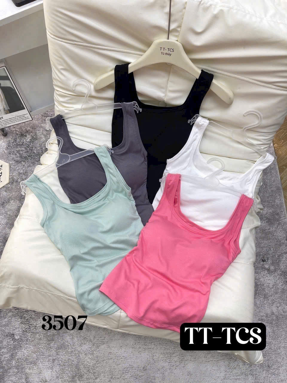 B551 - ÁO BRA NỮ DÁNG DÀI 5 MÀU KÈM MÓC TREO
