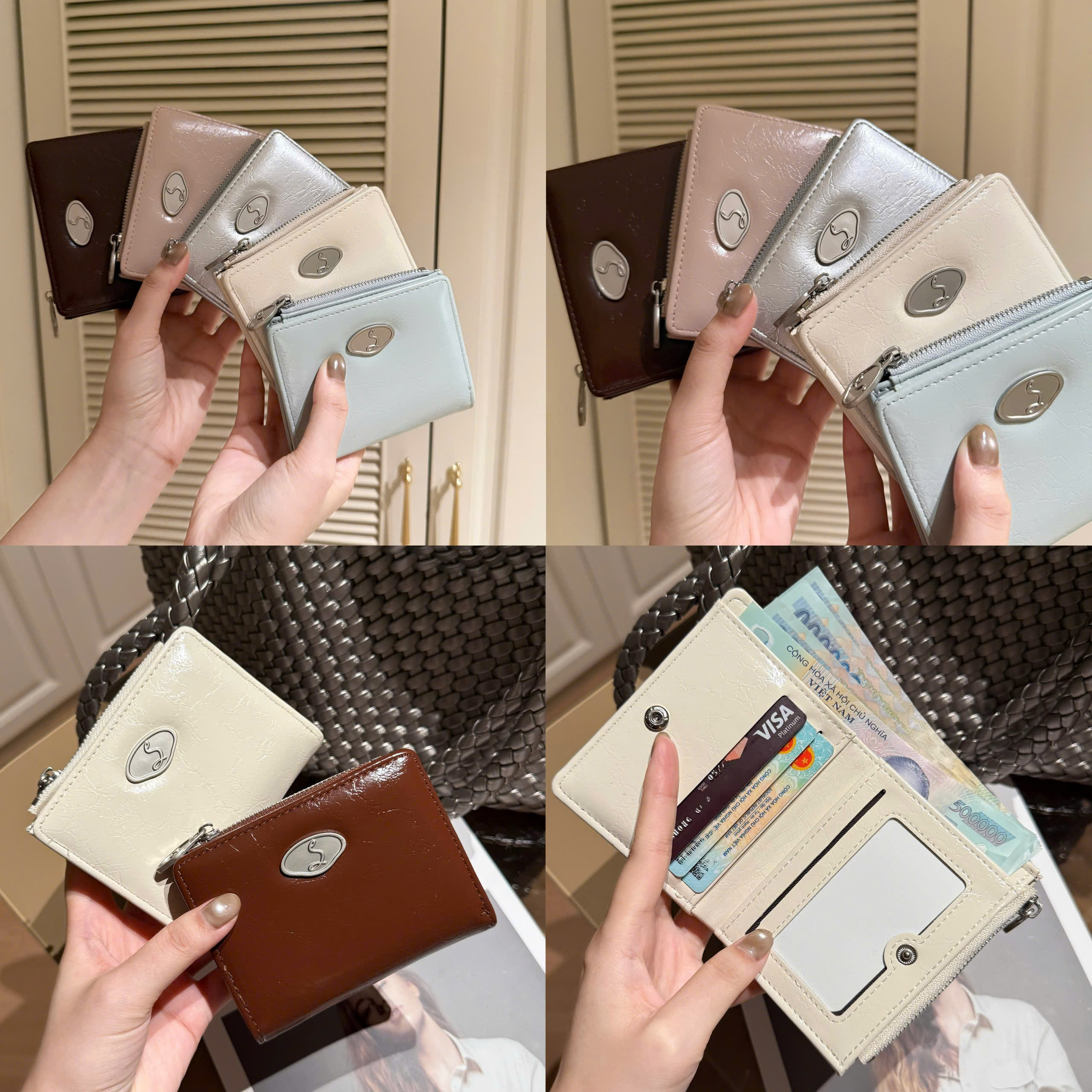 B557 - VÍ NHỎ CẦM TAY DA MỀM