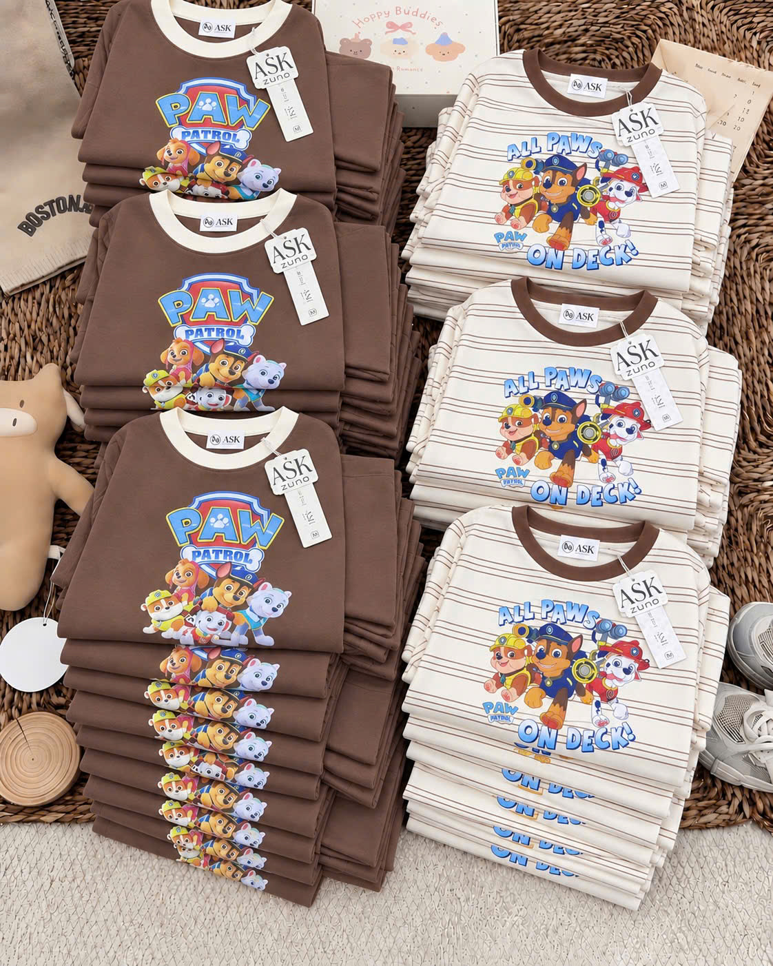 GOM B562 - SET 2 BỘ PAW PATROL NÂU BE