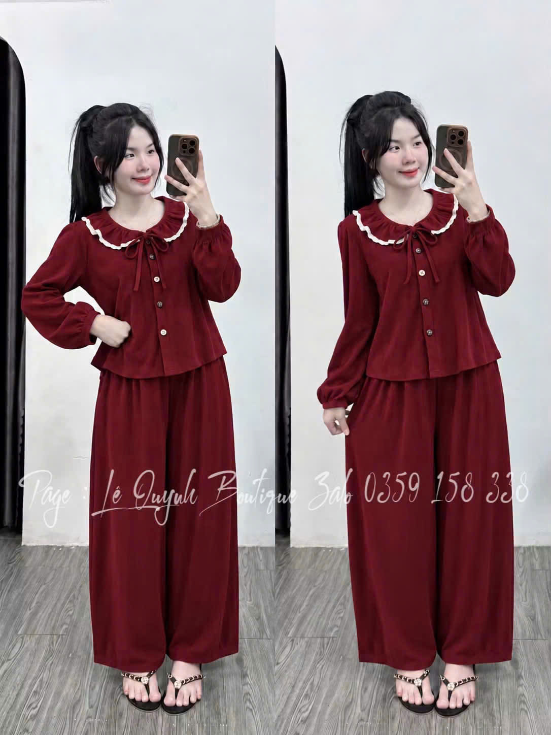 B571 - BỘ NỮ CỔ VIỀN REN