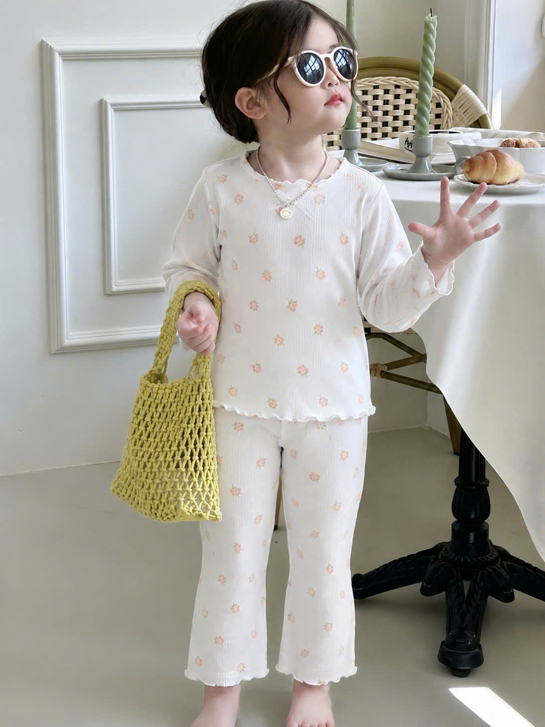B571 - SET 3 BỘ TĂM HOA NHÍ TÍM VÀNG KEM