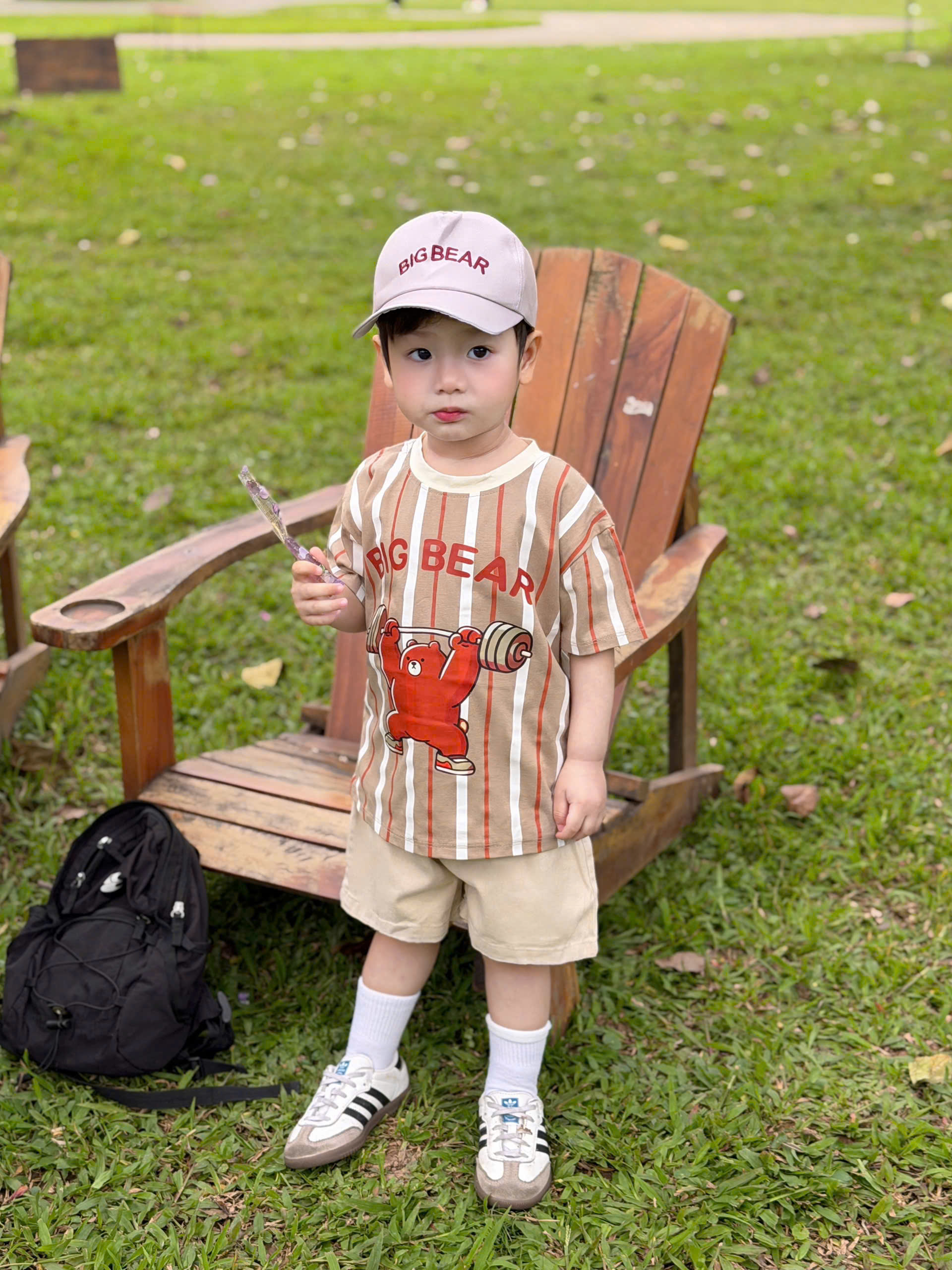 XẢ B575 - SET BỘ BIG BEAR KẺ KÈM MŨ