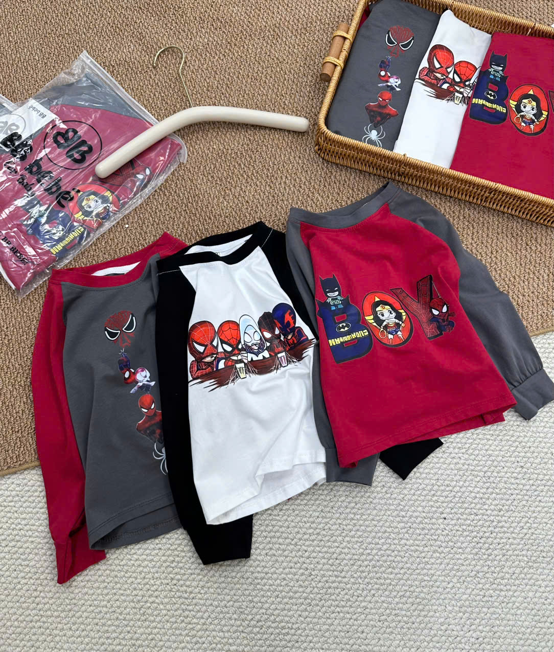 B582 - SET 3 ÁO SIÊU NHÂN ĐỎ TÀN