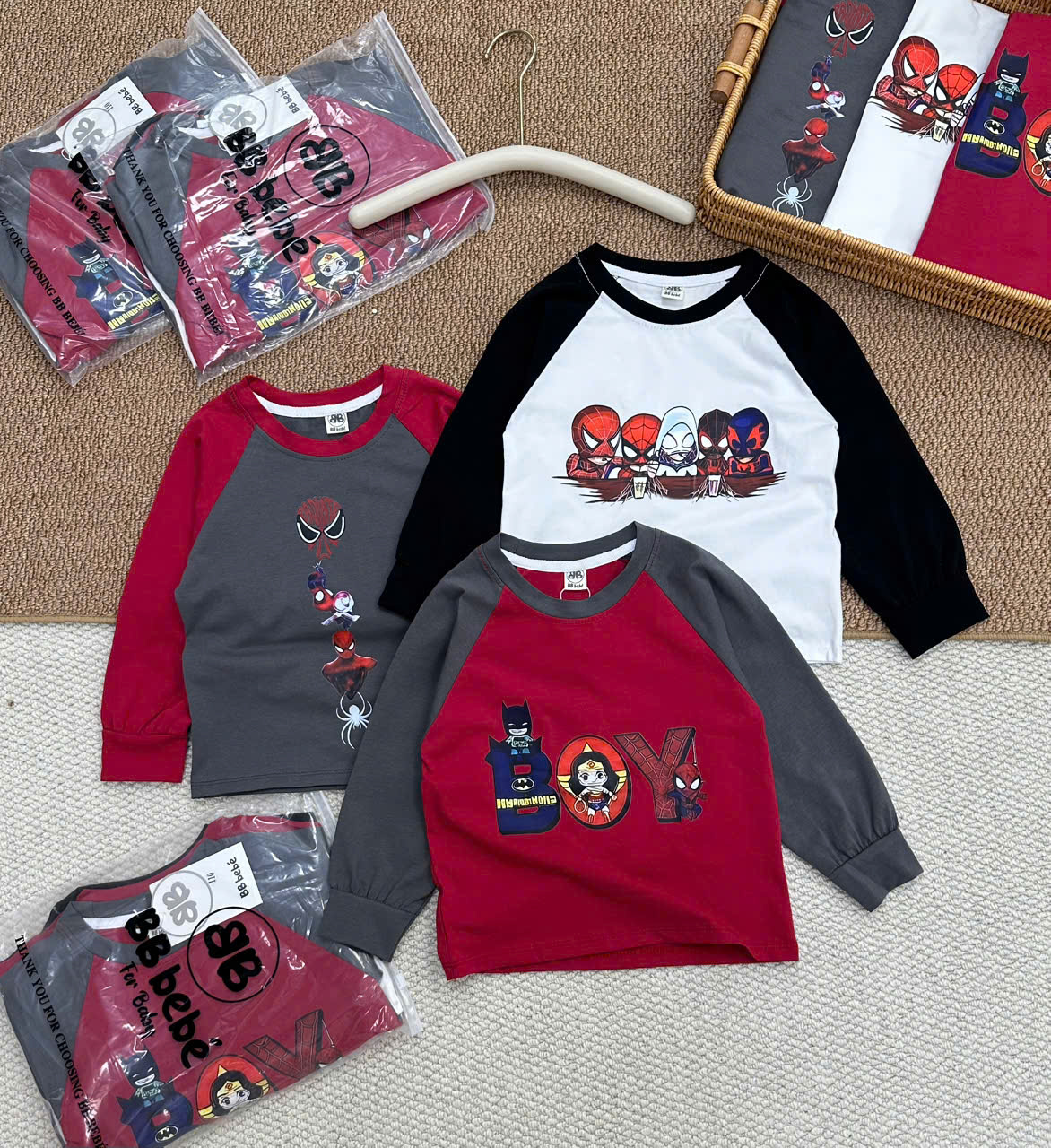 B582 - SET 3 ÁO SIÊU NHÂN ĐỎ TÀN