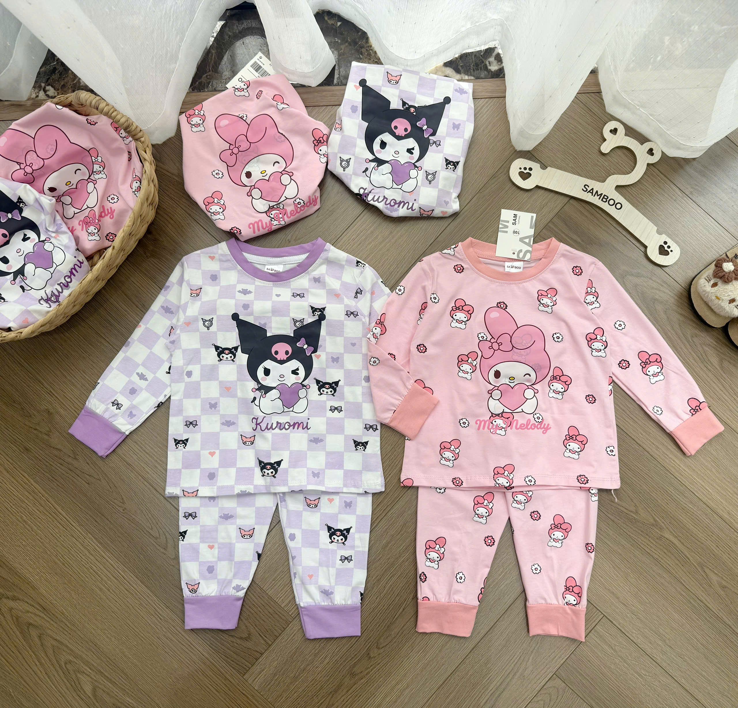 B599 - SET 2 BỘ DÀI TAY MY MELODY & KUROMI