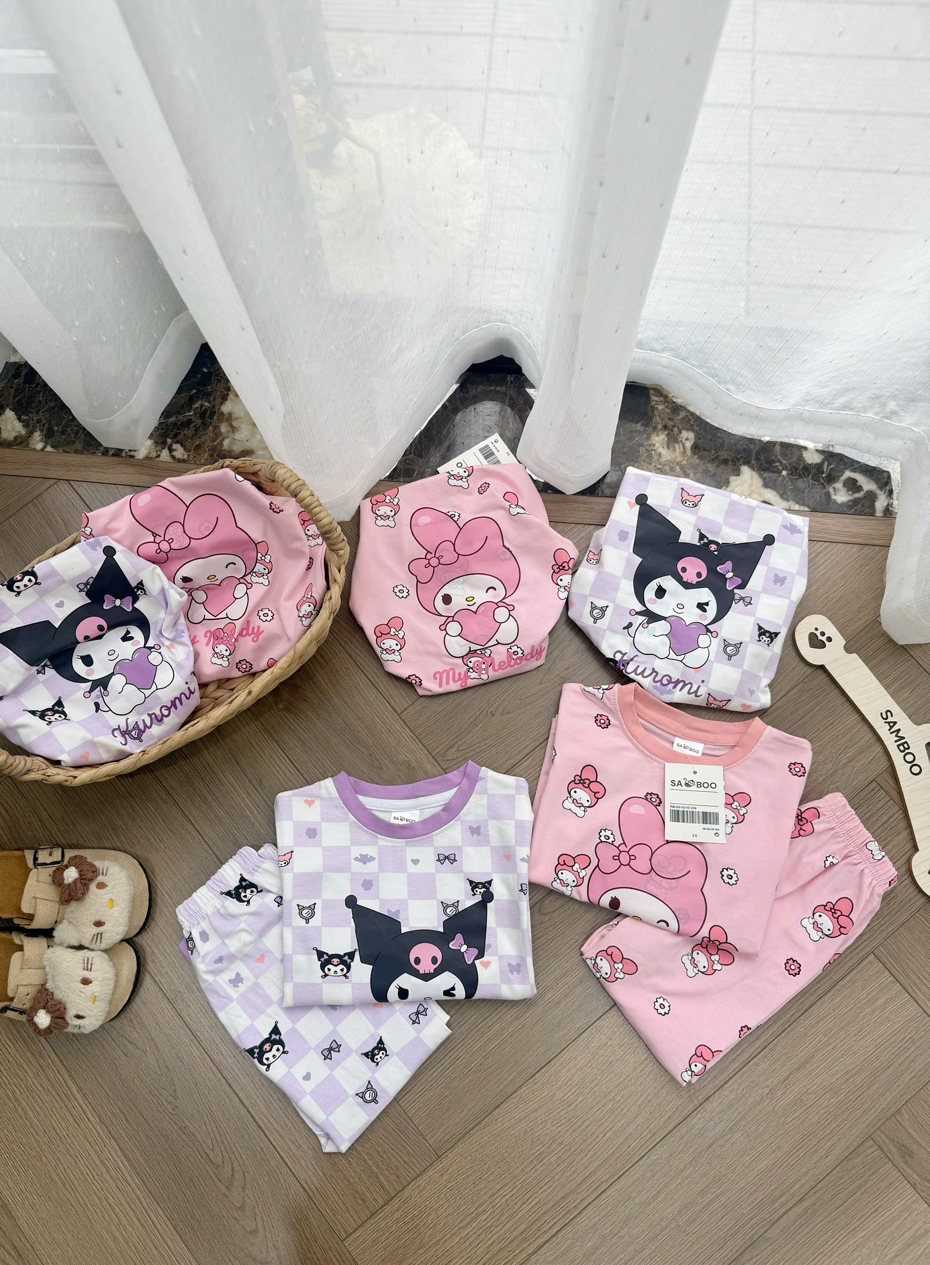 B599 - SET 2 BỘ DÀI TAY MY MELODY & KUROMI