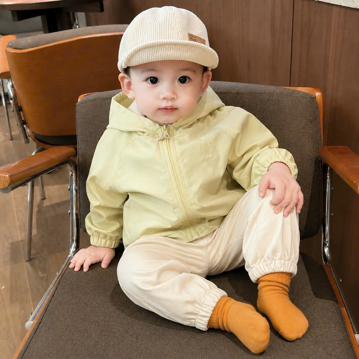 B601 - ÁO KHOÁC GIÓ LIỀN MŨ THÊU CUTE 5 MÀU