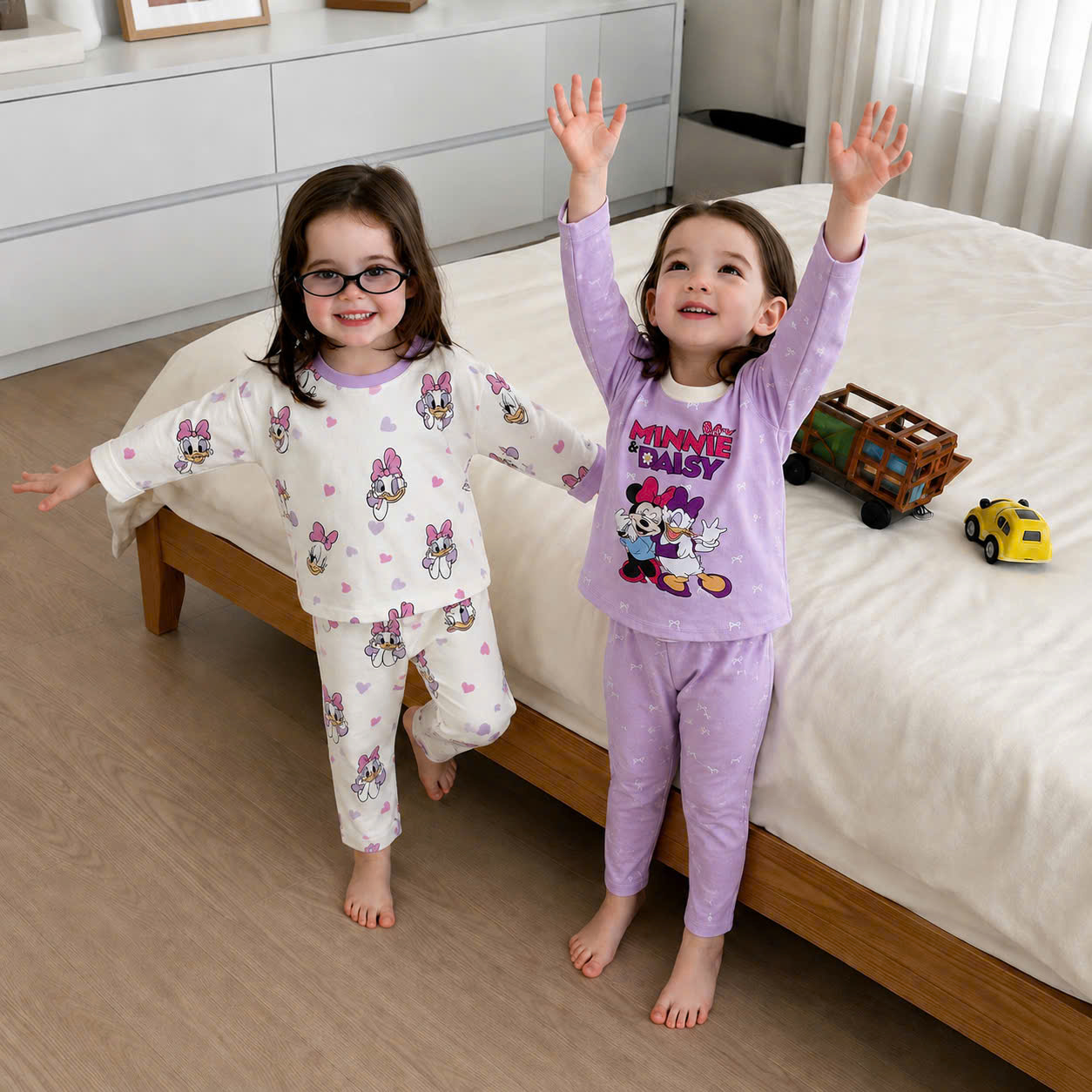 B607 - SET 2 BỘ DÀI TAY MICKEY DONAL KEM TÍM