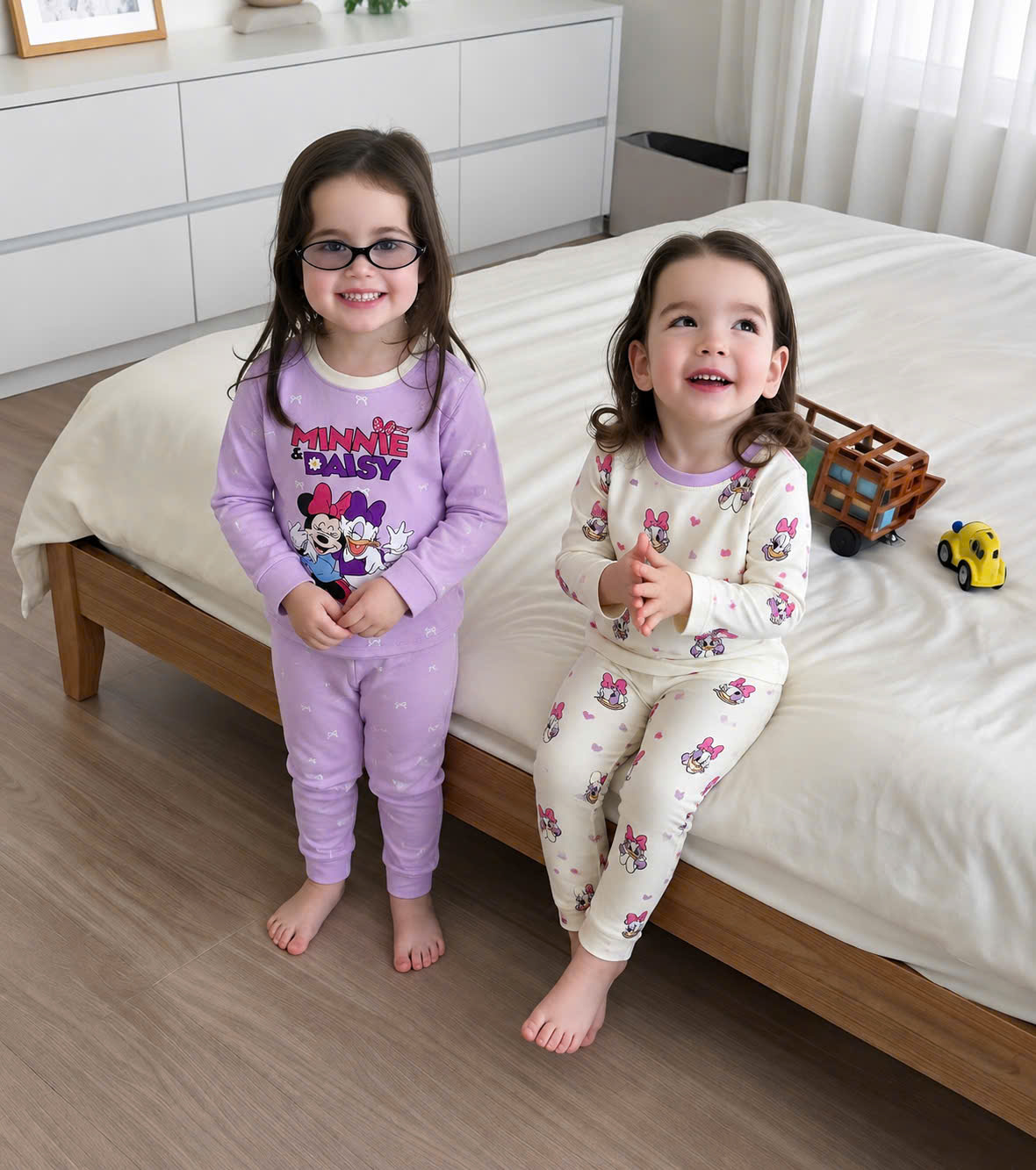 B607 - SET 2 BỘ DÀI TAY MICKEY DONAL KEM TÍM