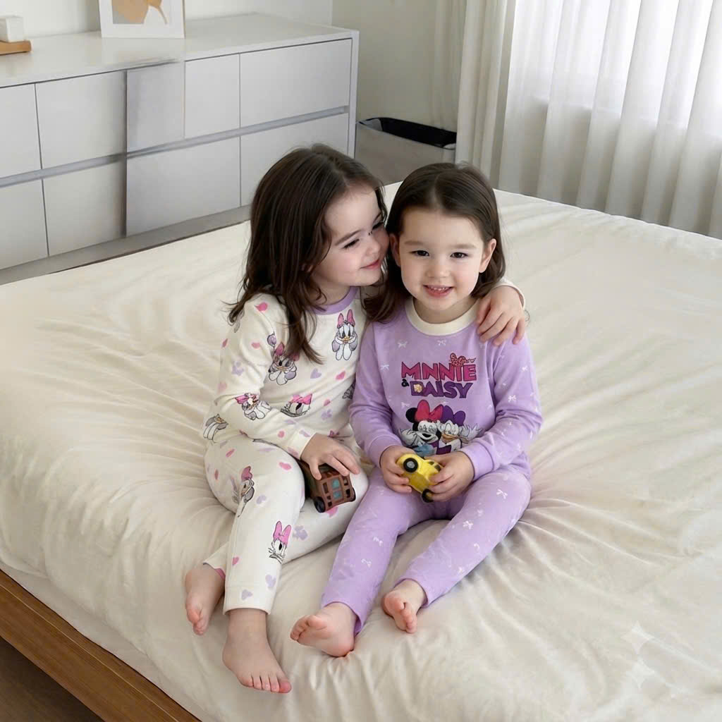 B607 - SET 2 BỘ DÀI TAY MICKEY DONAL KEM TÍM