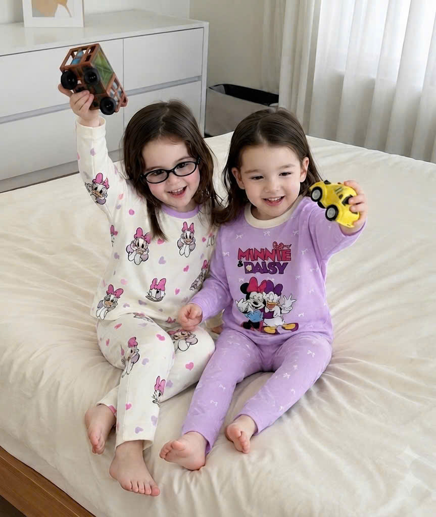 B607 - SET 2 BỘ DÀI TAY MICKEY DONAL KEM TÍM