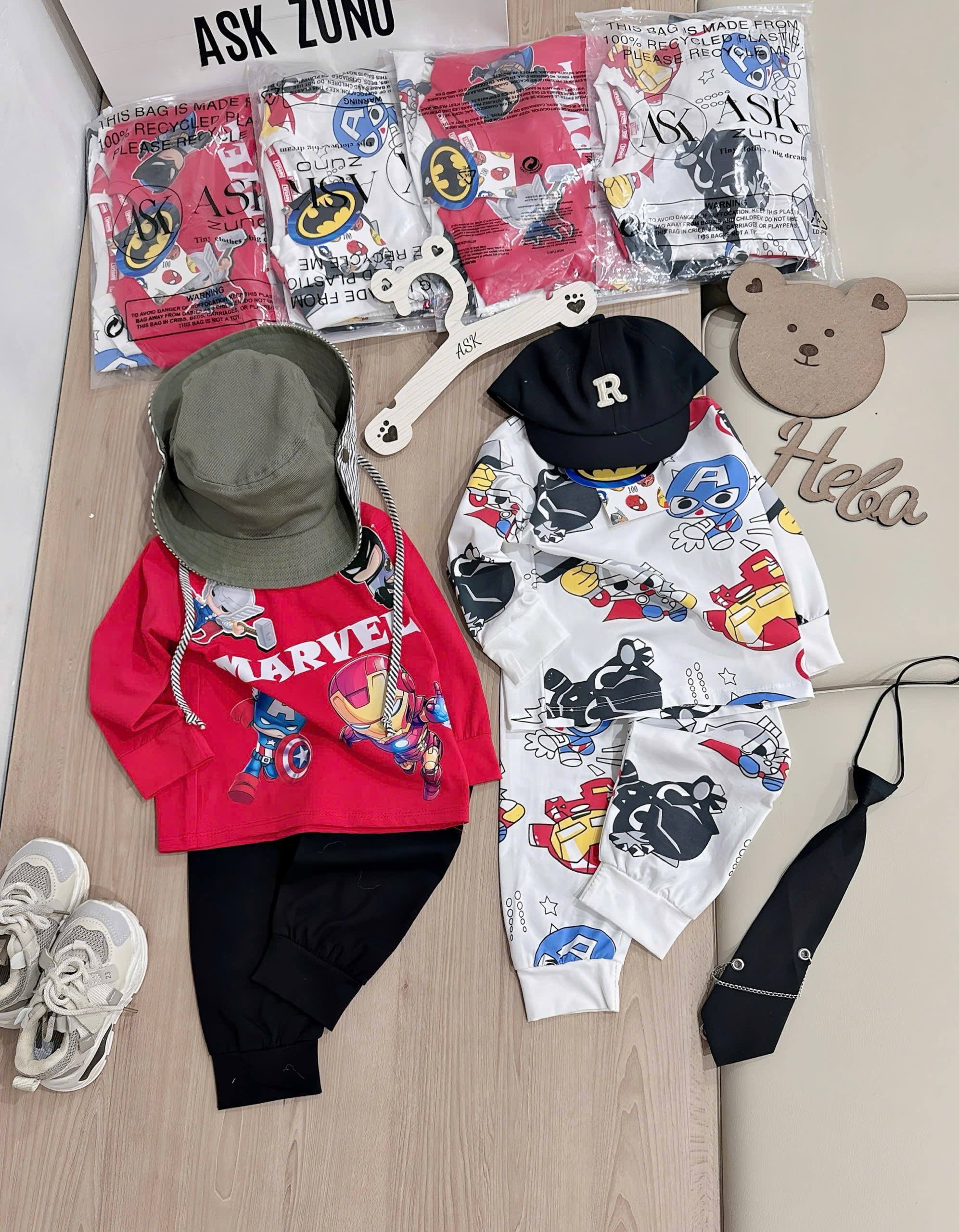 B665 - SET 2 BỘ MARVEL ĐỎ BE