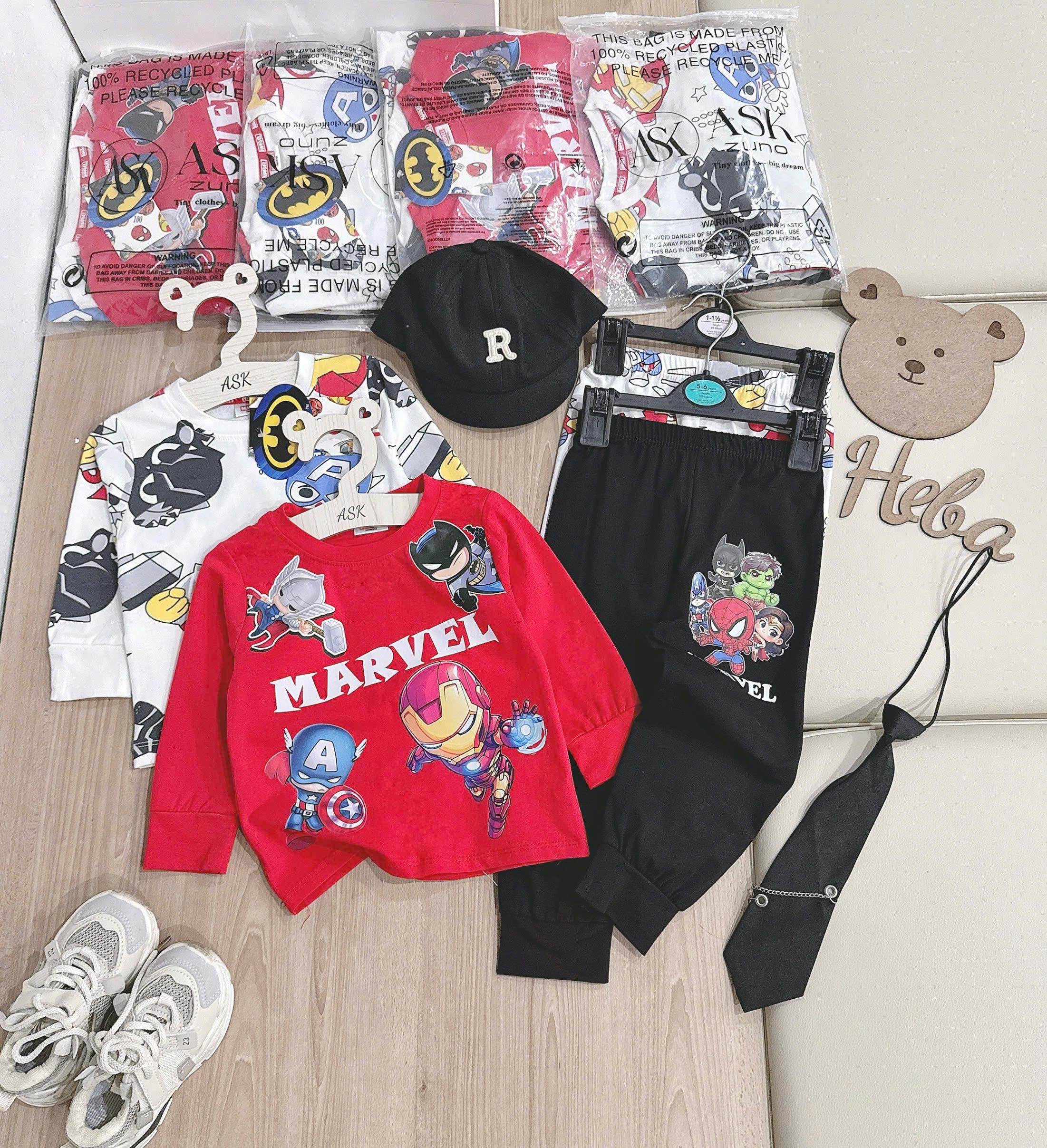 B665 - SET 2 BỘ MARVEL ĐỎ BE