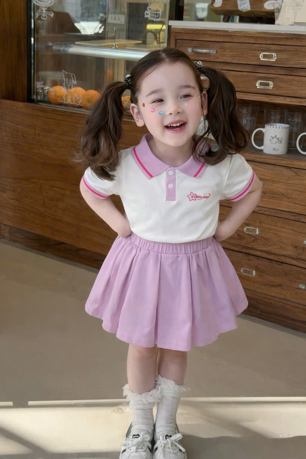 XẢ B678 - SET VÁY POLO BÉ GÁI 2 MÀU