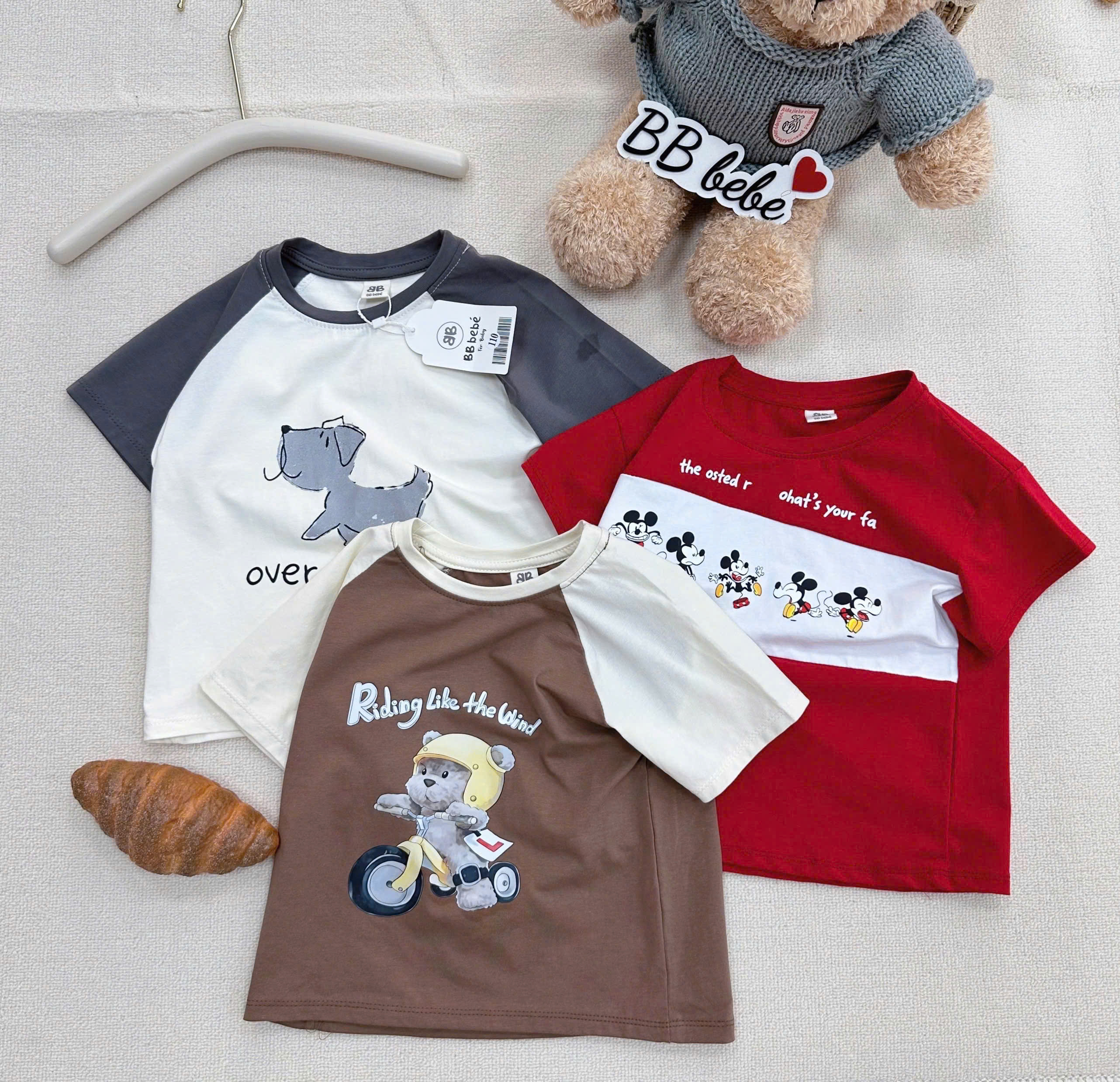 XẢ B695 - SET 3 ÁO PHÔNG BÉ TRAI