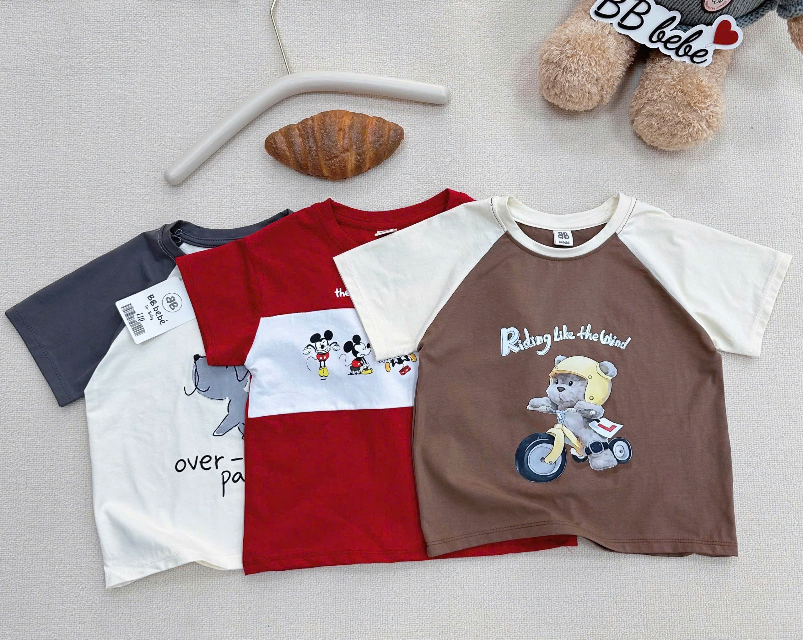 XẢ B695 - SET 3 ÁO PHÔNG BÉ TRAI