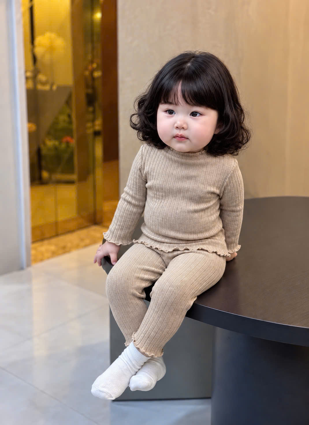 B813 - SET 3 BỘ LEN GÂN TRƠN