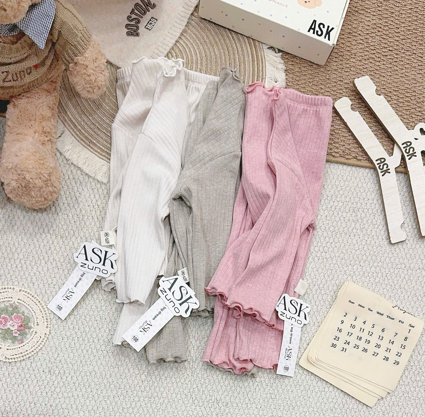 B813 - SET 3 BỘ LEN GÂN TRƠN