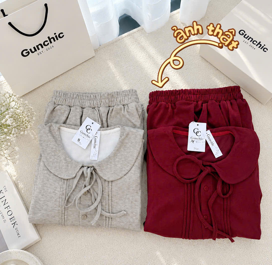 B818 - BỘ NỮ CỔ SEN QUẦN BO