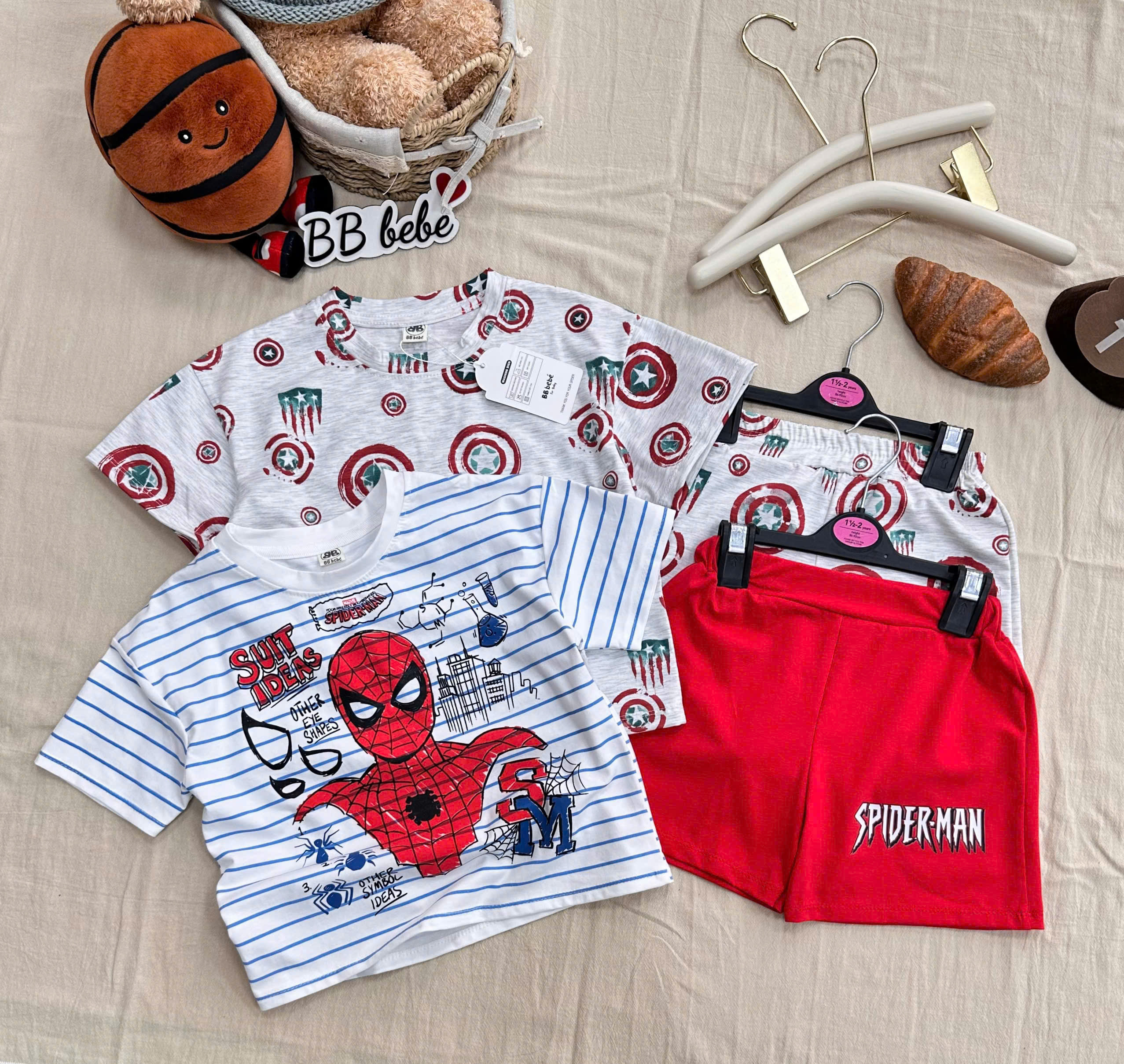 XẢ B843 - SET 2 BỘ ĐÙI NHỆN SUIT