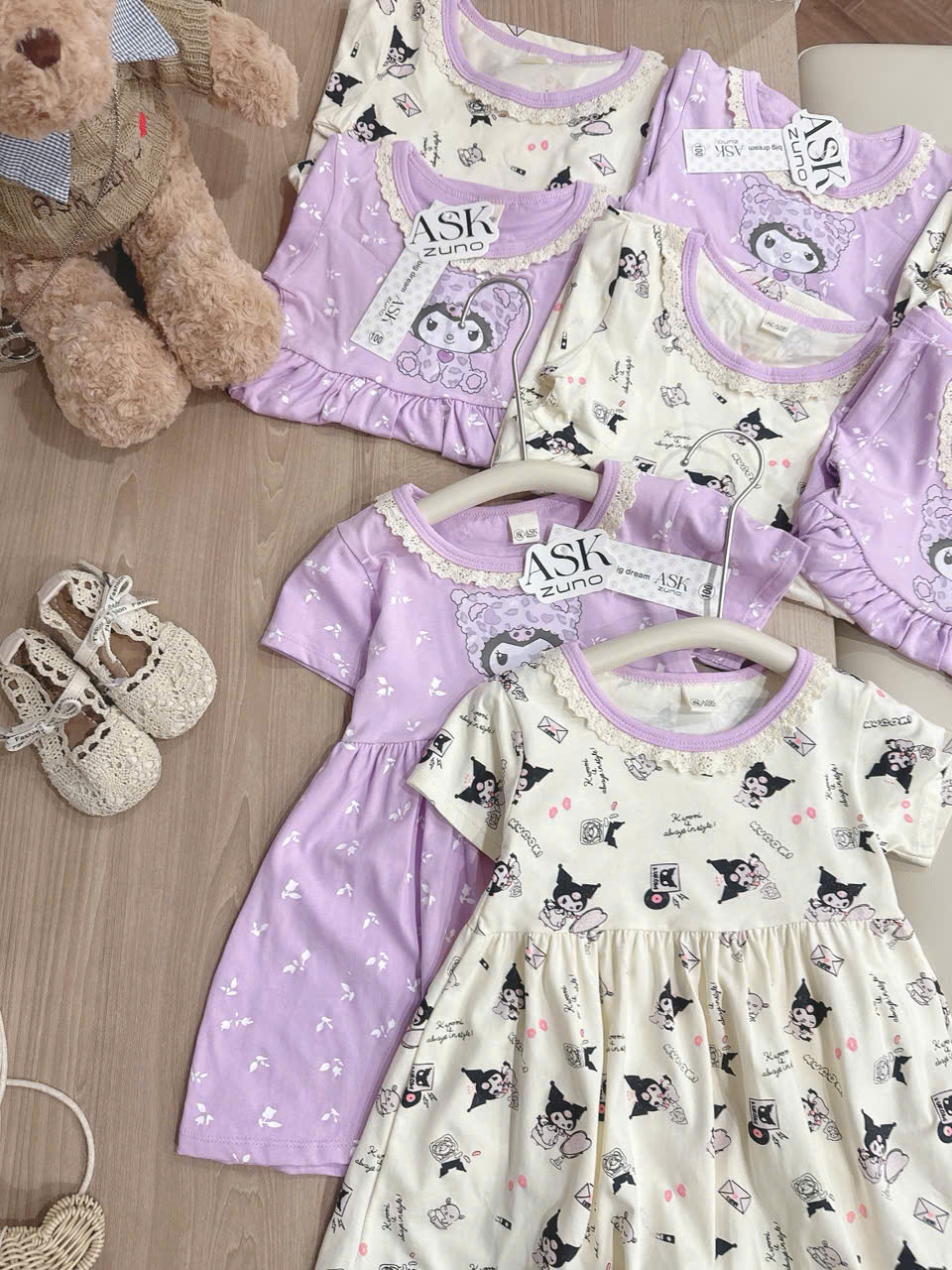 XẢ B930 - SET 2 VÁY KUROMI TÍM BE