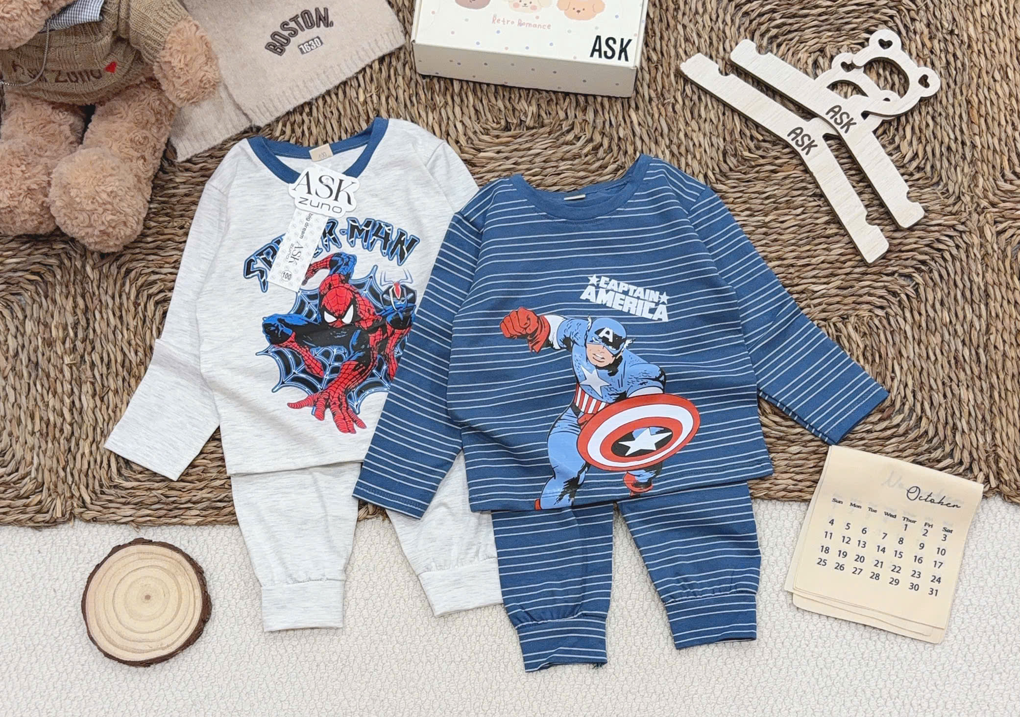 B940 - SET 2 BỘ BÉ TRAI SIÊU ANH HÙNG