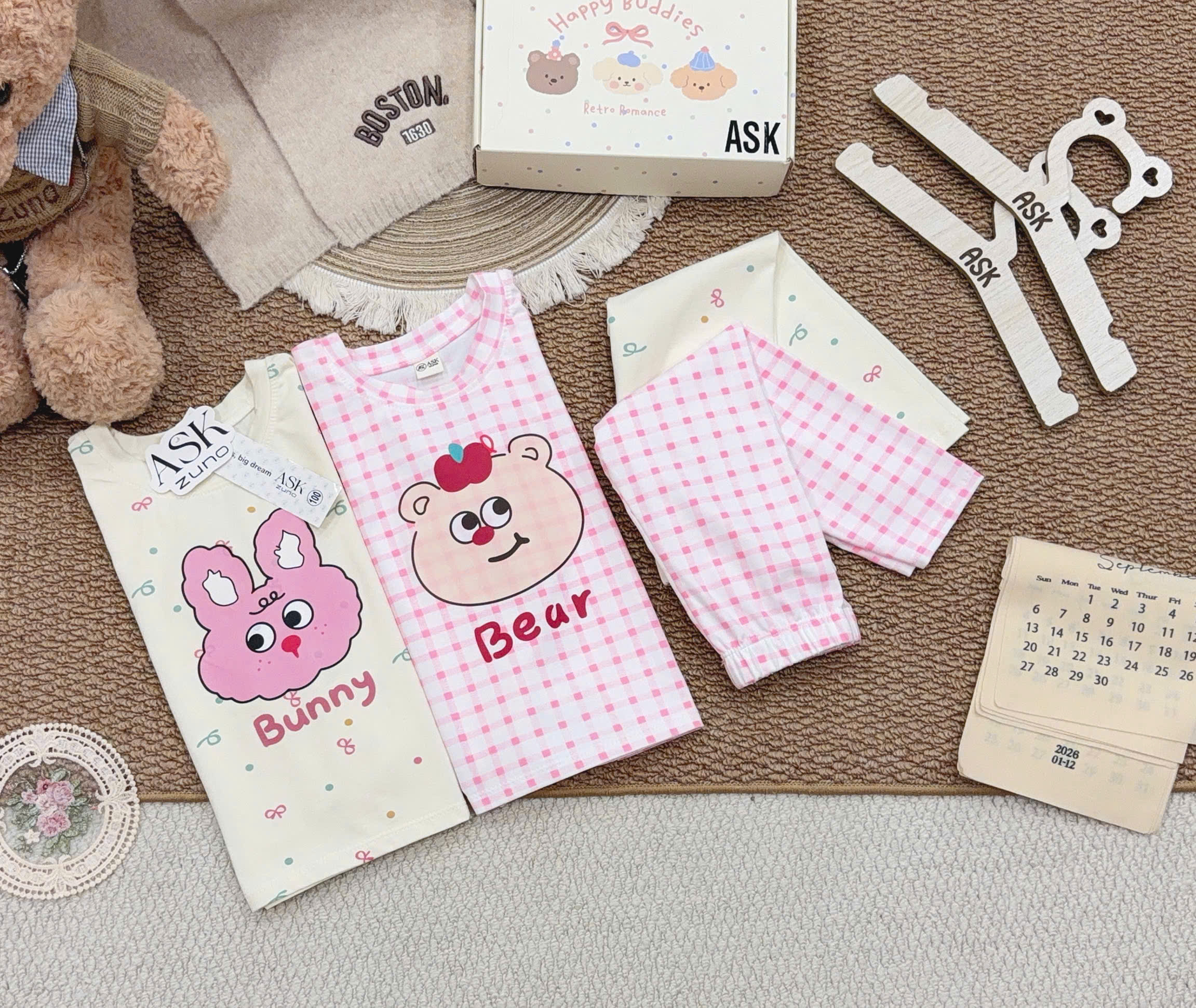 B968 - SET 2 BỘ BUNNY BEAR