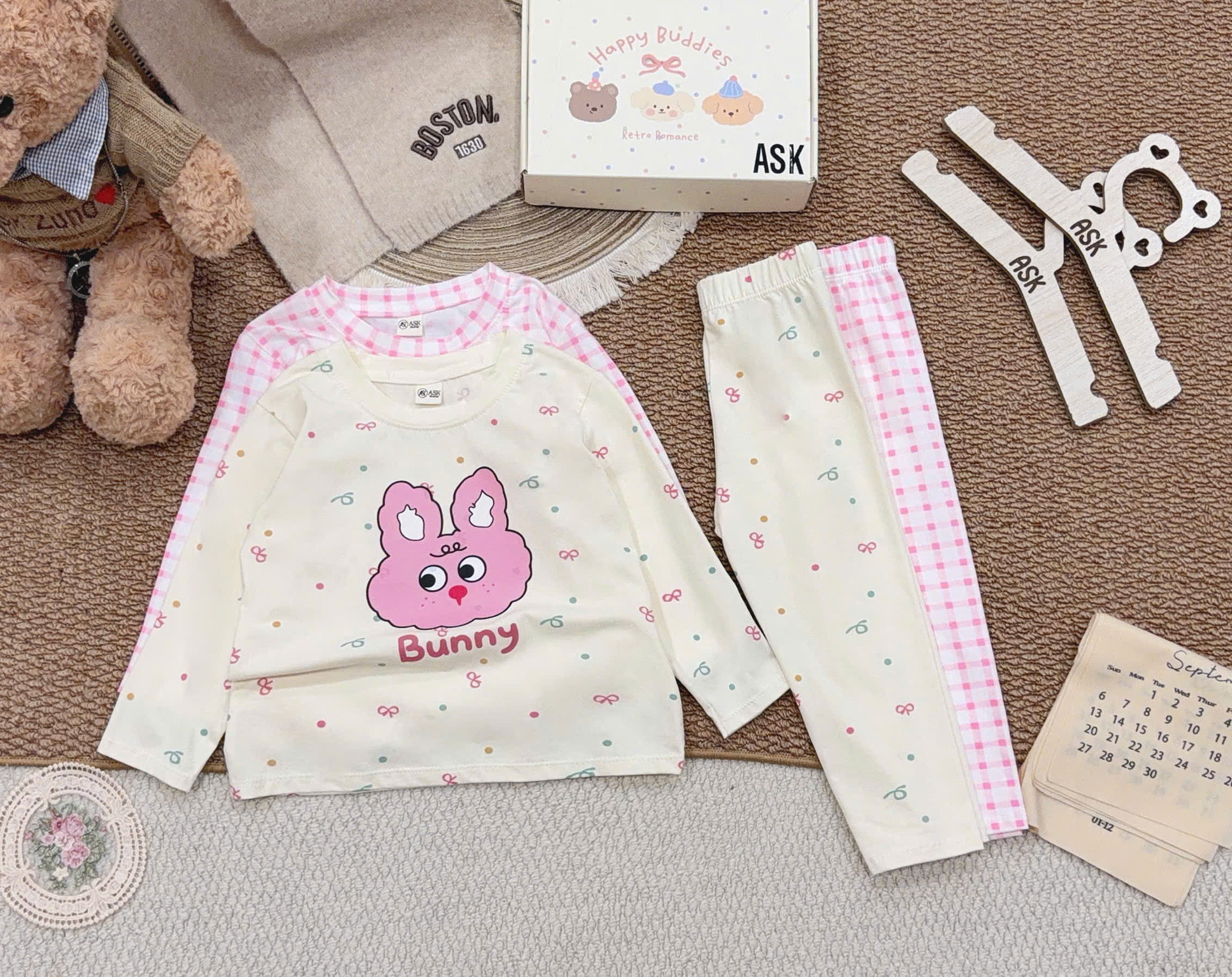 B968 - SET 2 BỘ BUNNY BEAR