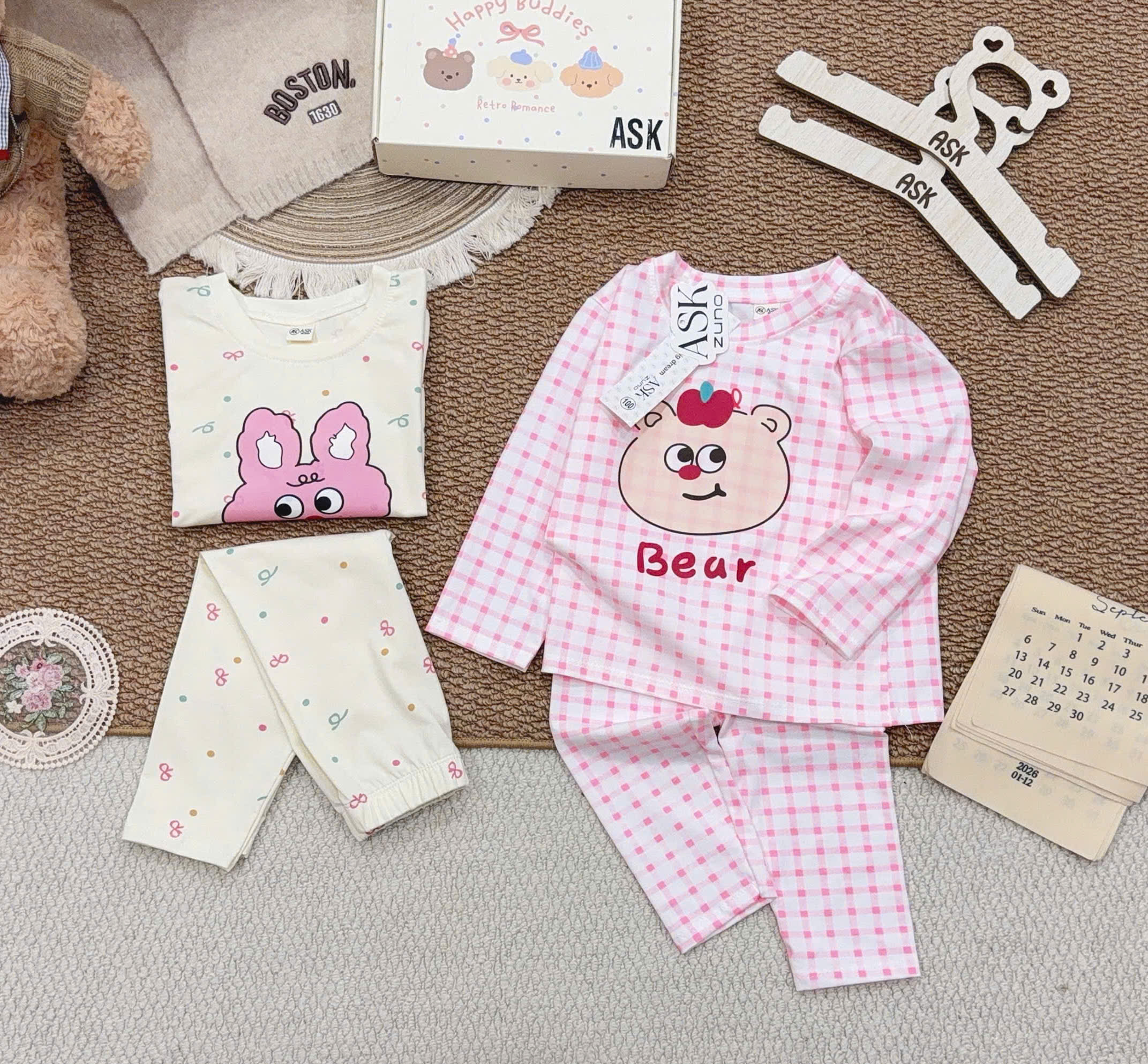 B968 - SET 2 BỘ BUNNY BEAR