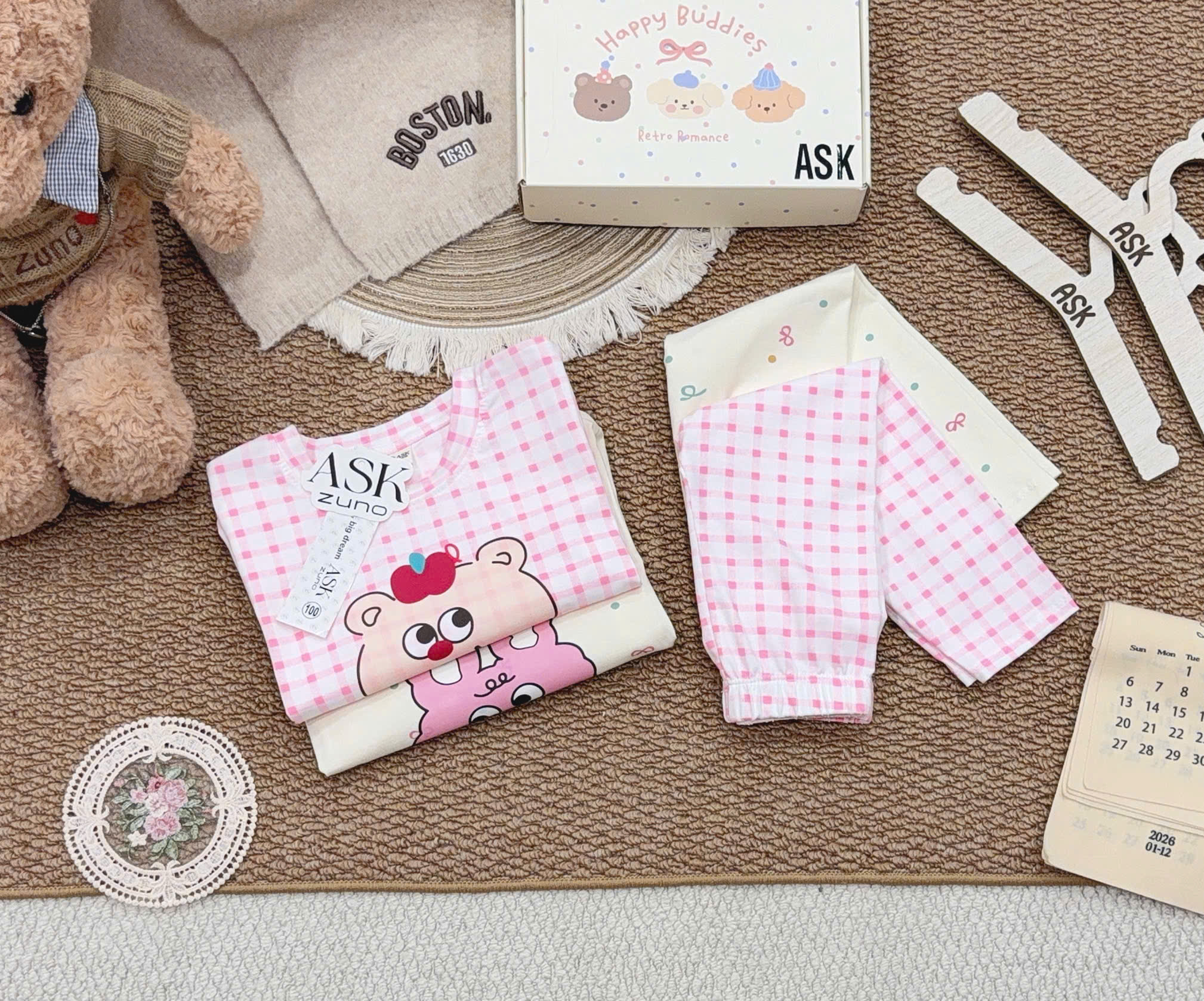 B968 - SET 2 BỘ BUNNY BEAR